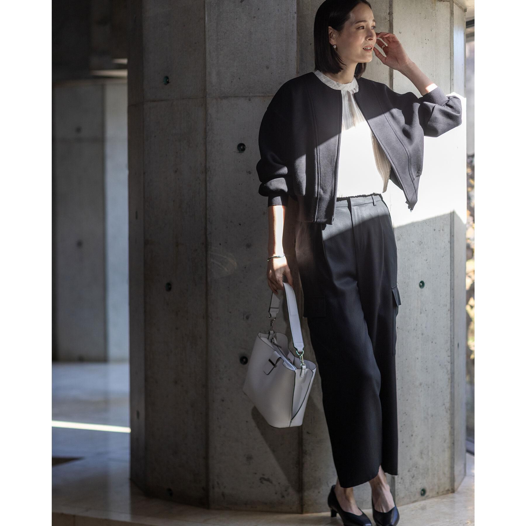 Reflect「【セットアップ可】ストライプ柄ジャカードブラウス」|シャツ・ブラウス|