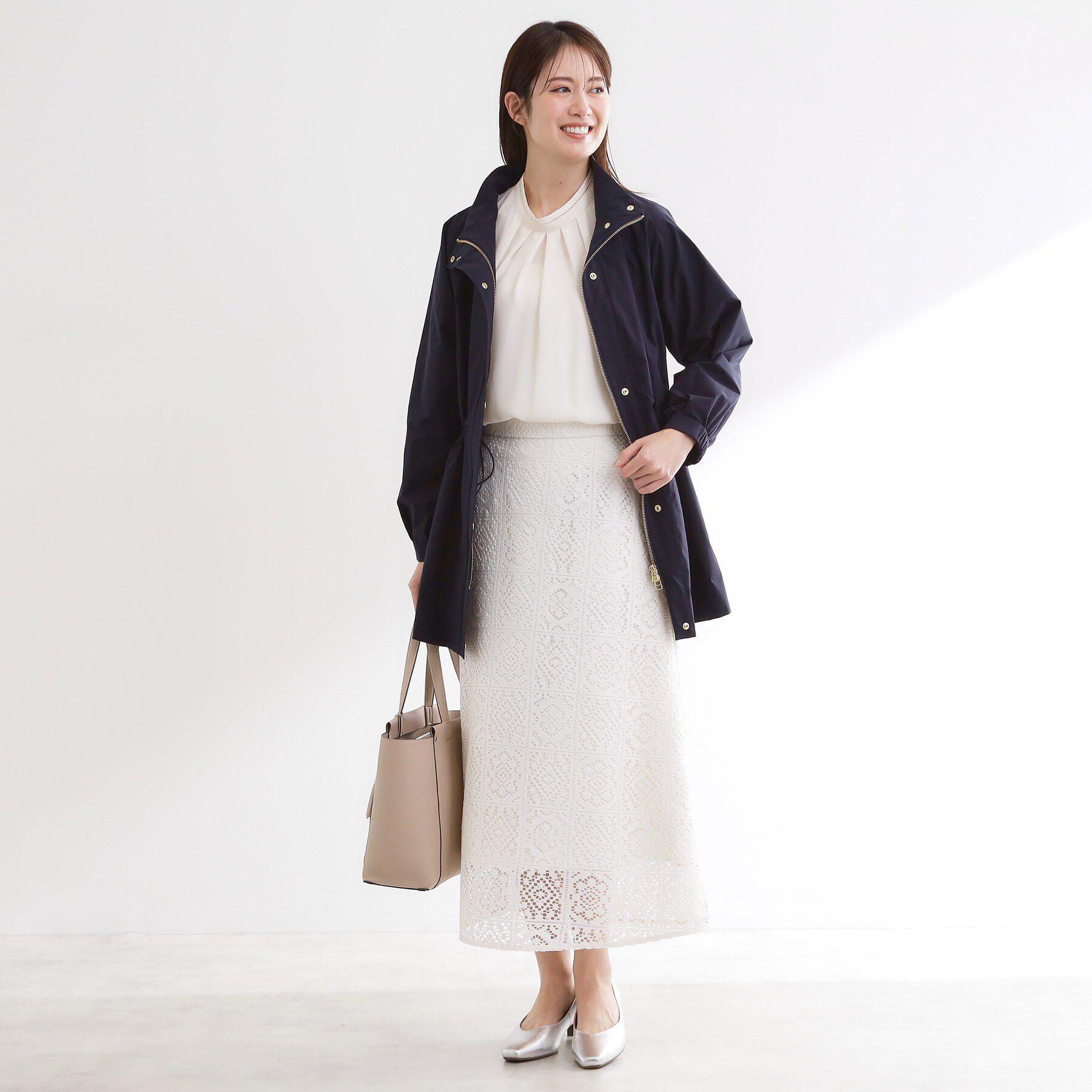 Reflect「ストレッチタフタミドル丈スタンドカラーコート」|その他|