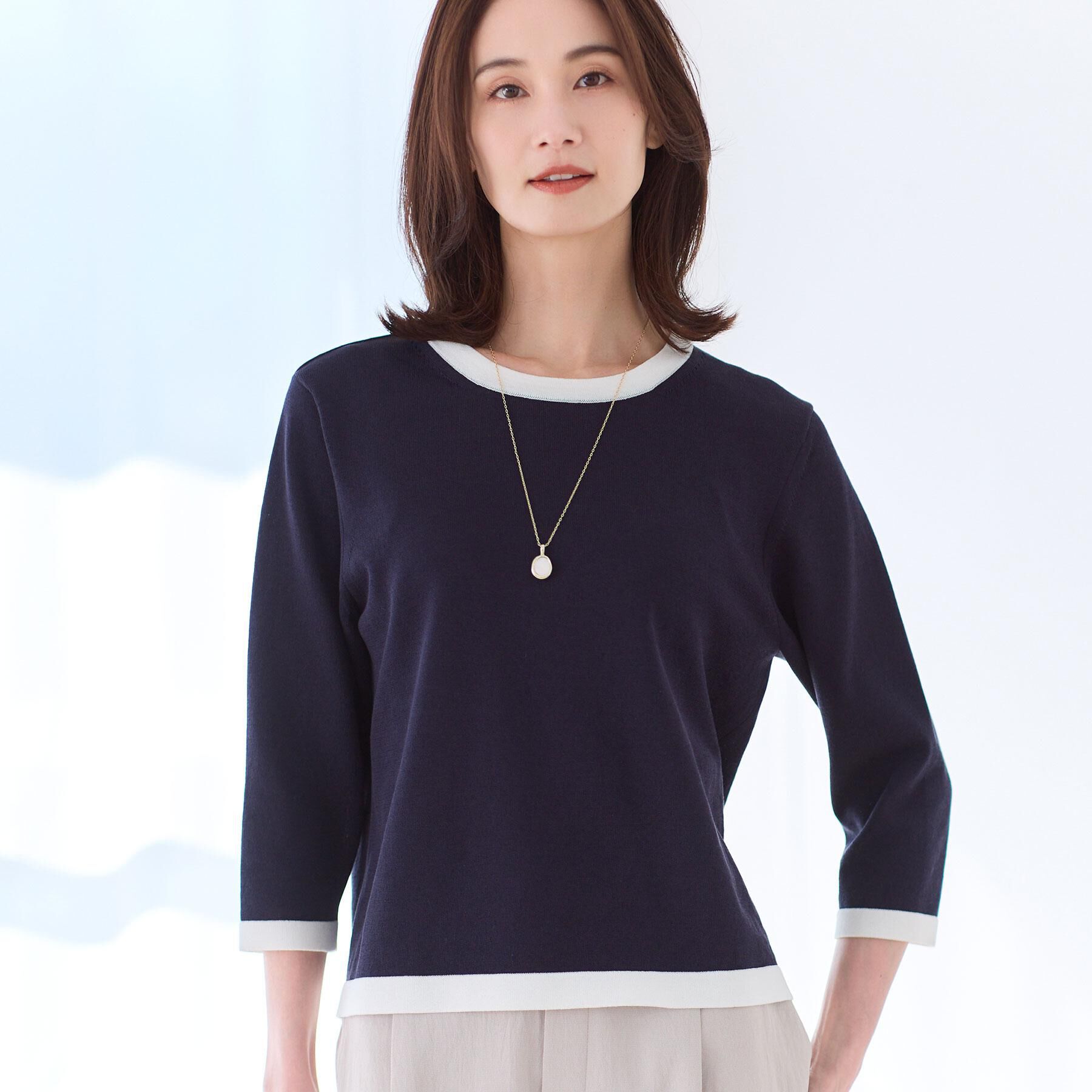 Reflect「【アンサンブル可】バイカラーニット」|ニット・セーター|