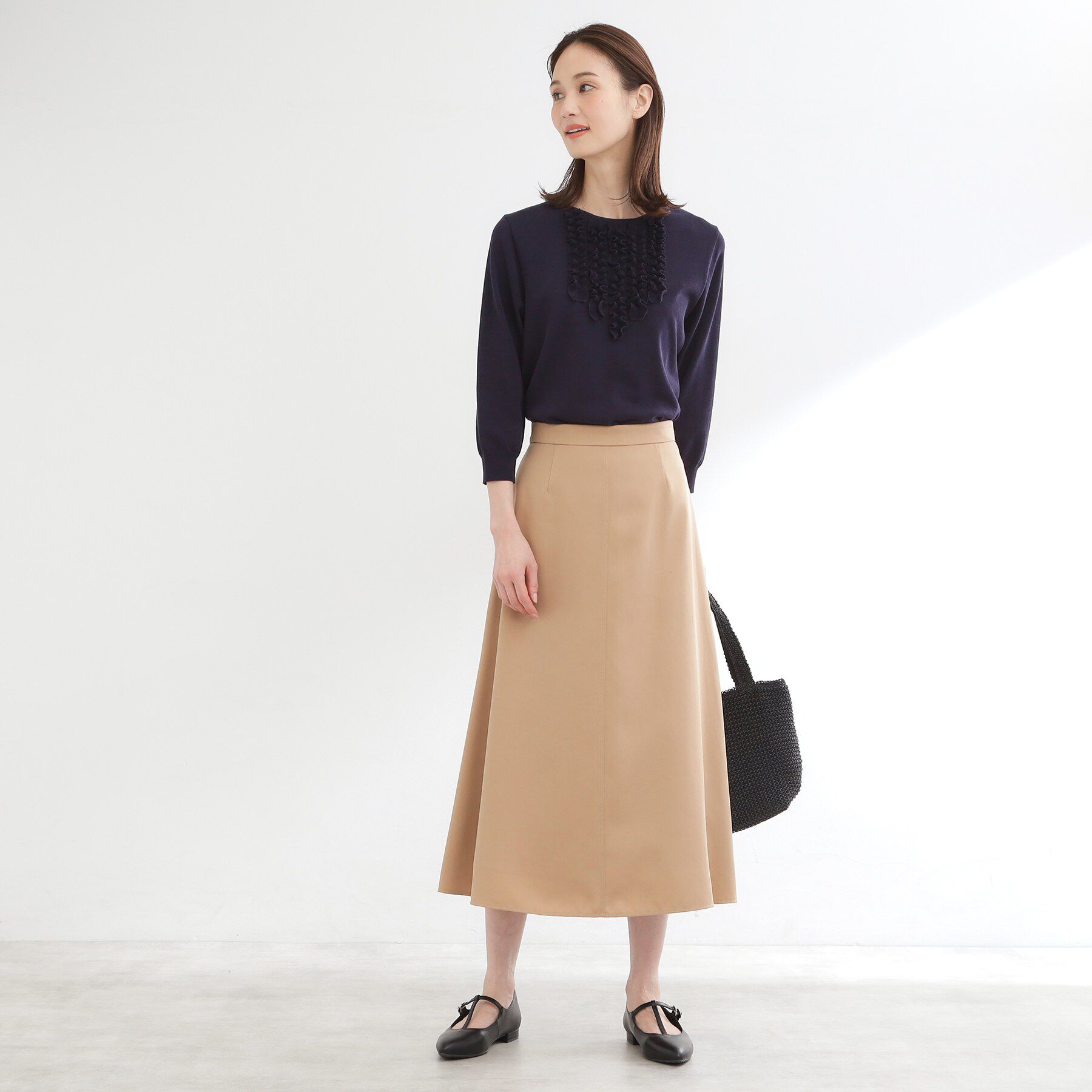 Reflect「フロントフリルデザインニット」|ニット・セーター|