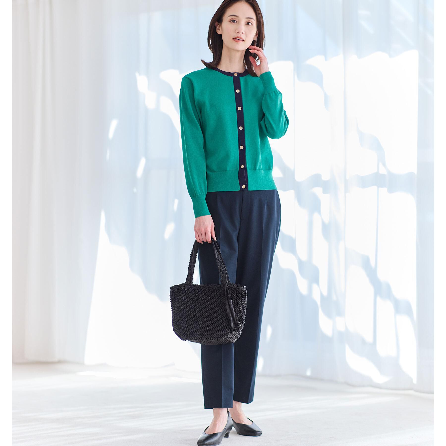 Reflect「【アンサンブル可】バイカラーカーディガン」|カーディガン|