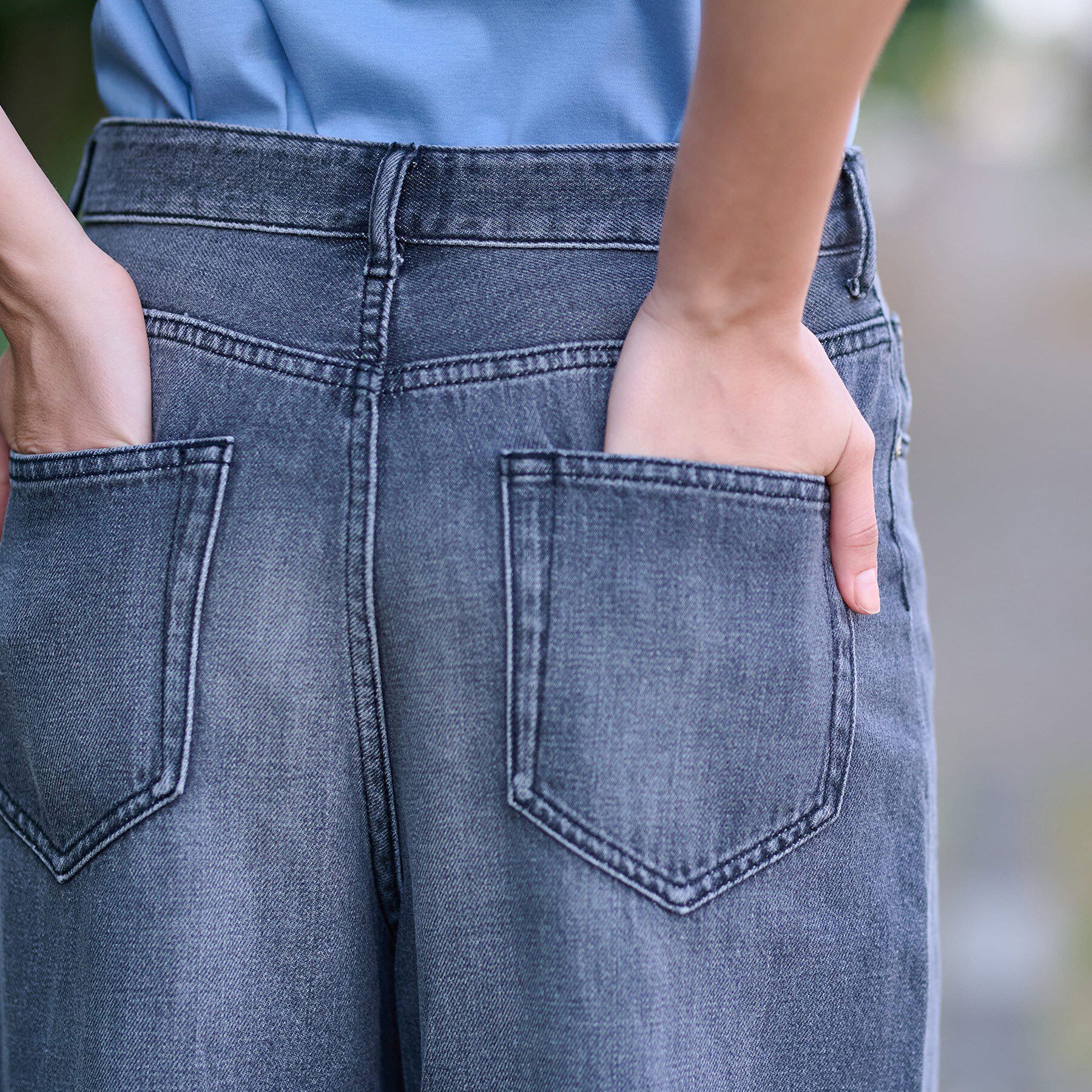 DRESSTERIOR「ヴィンテージ加工ワイドデニムパンツ」|デニム|