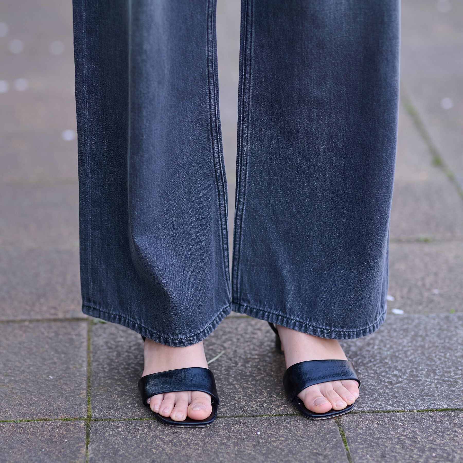 DRESSTERIOR「ヴィンテージ加工ワイドデニムパンツ」|デニム|