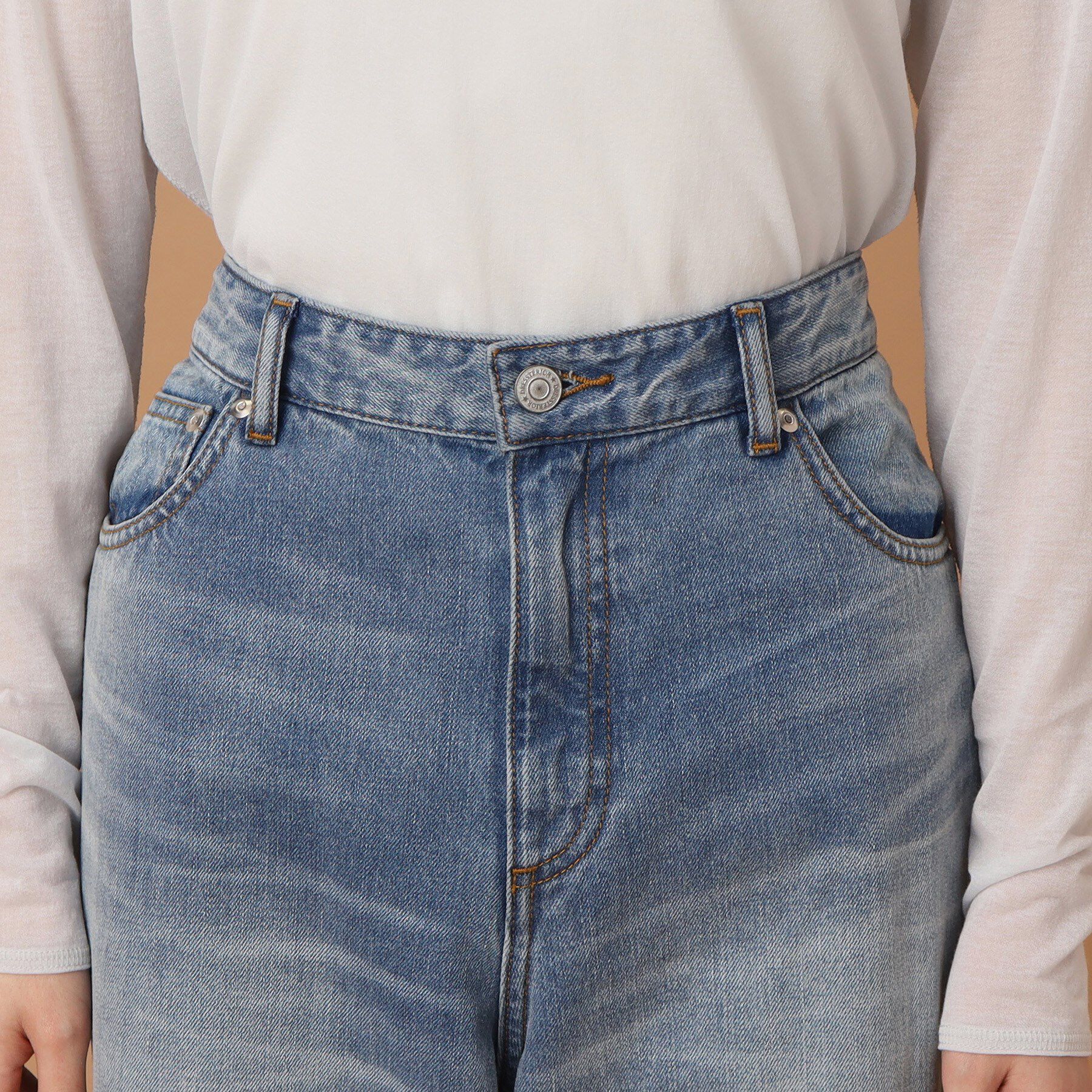 DRESSTERIOR「ヴィンテージ加工ワイドデニムパンツ」|デニム|