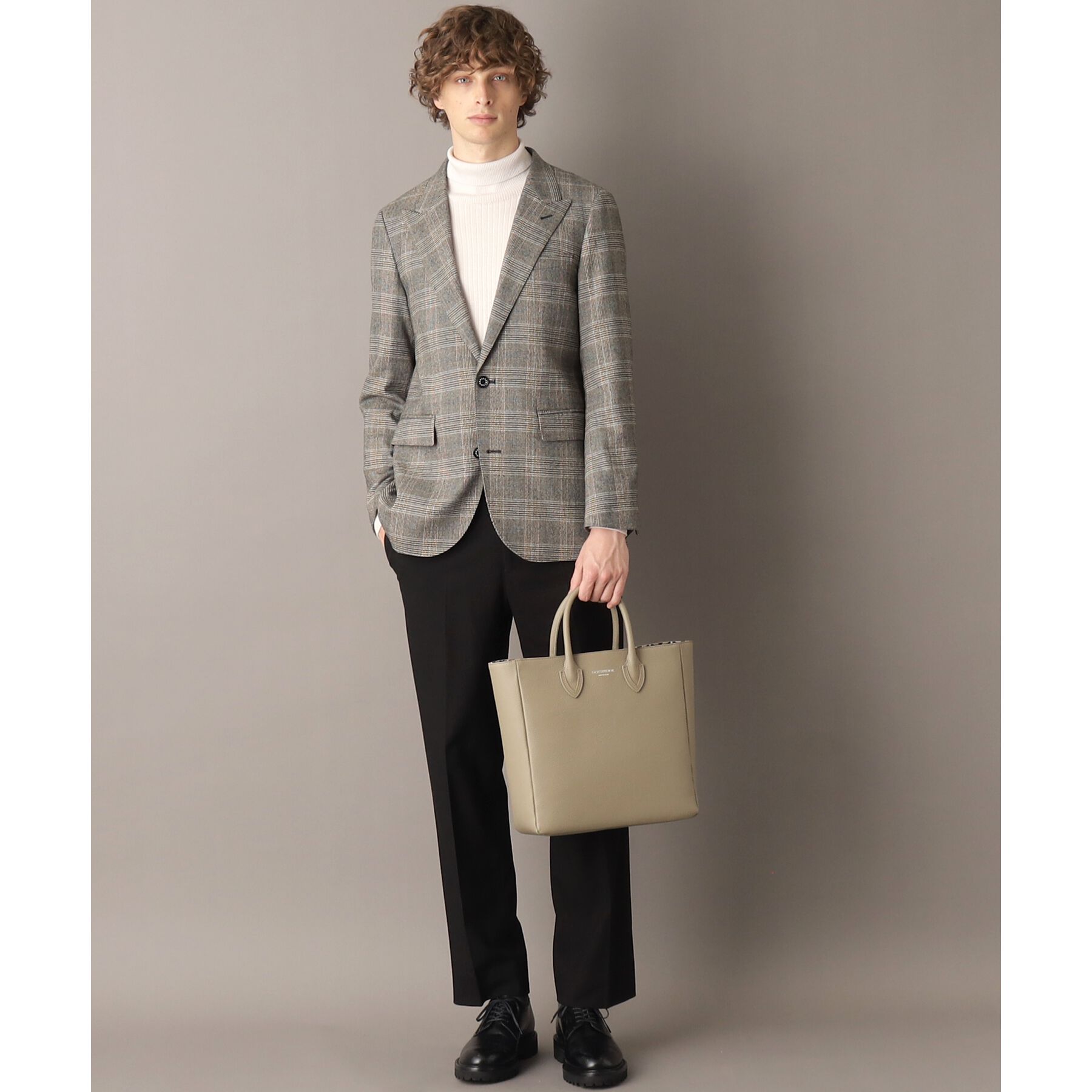 DRESSTERIOR「スクエアシュリンクレザー トートバッグ」|トートバッグ|