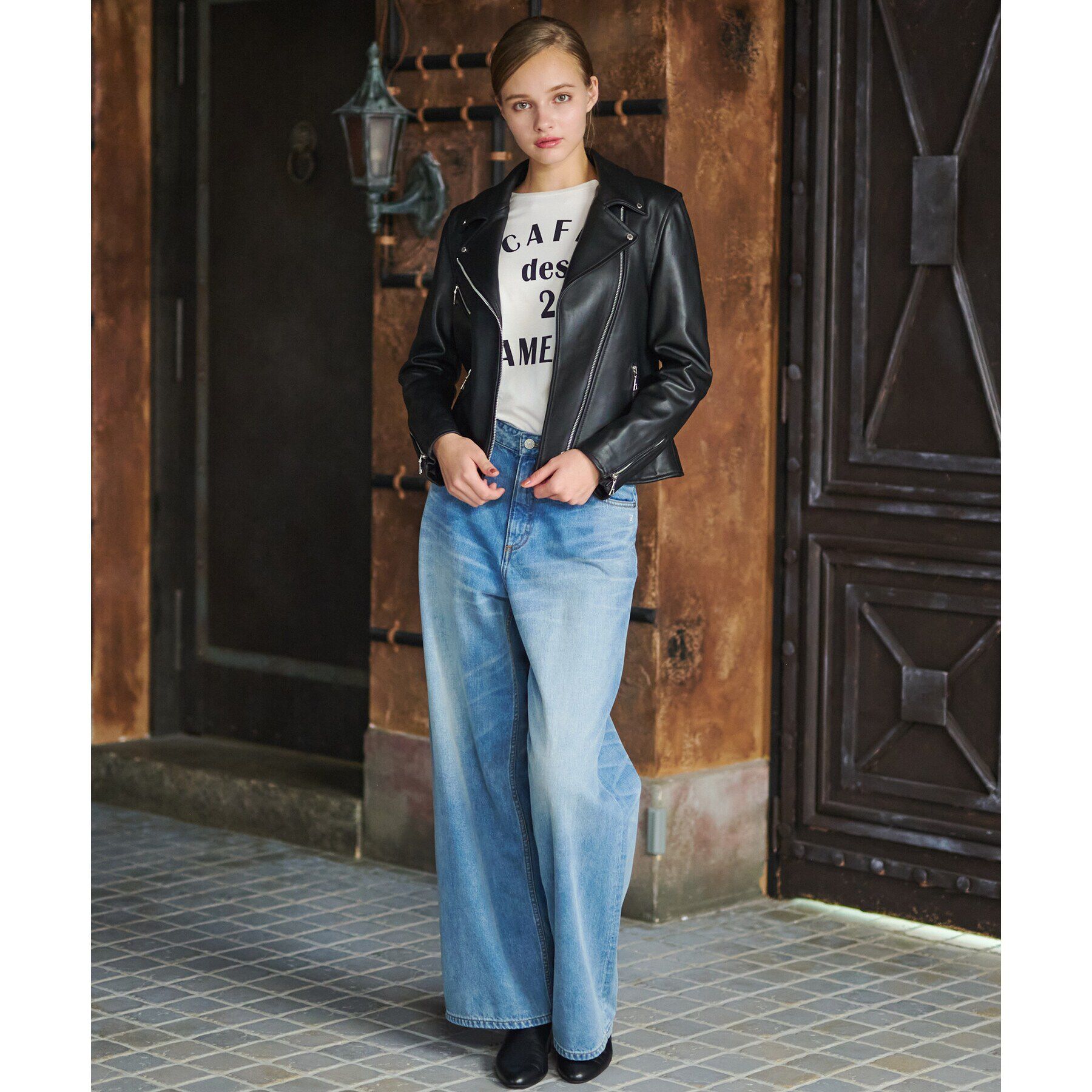 DRESSTERIOR「【本革】ラムレザーライダースジャケット」|ライダースジャケット|