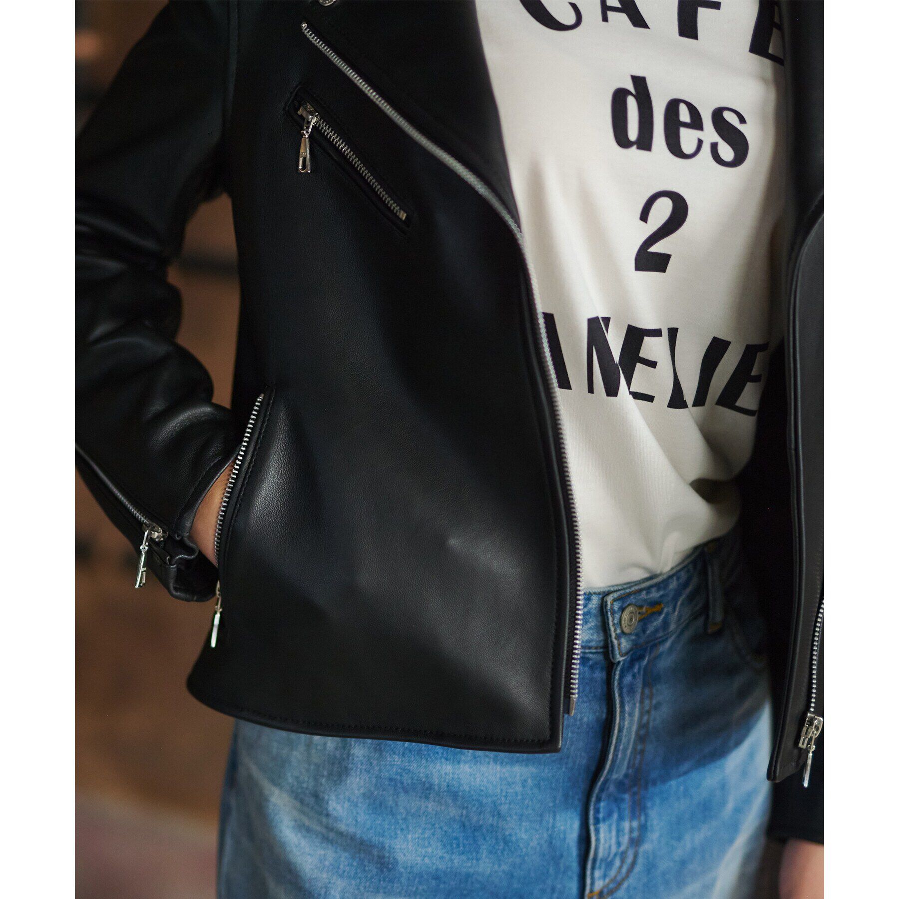 DRESSTERIOR「【本革】ラムレザーライダースジャケット」|ライダースジャケット|