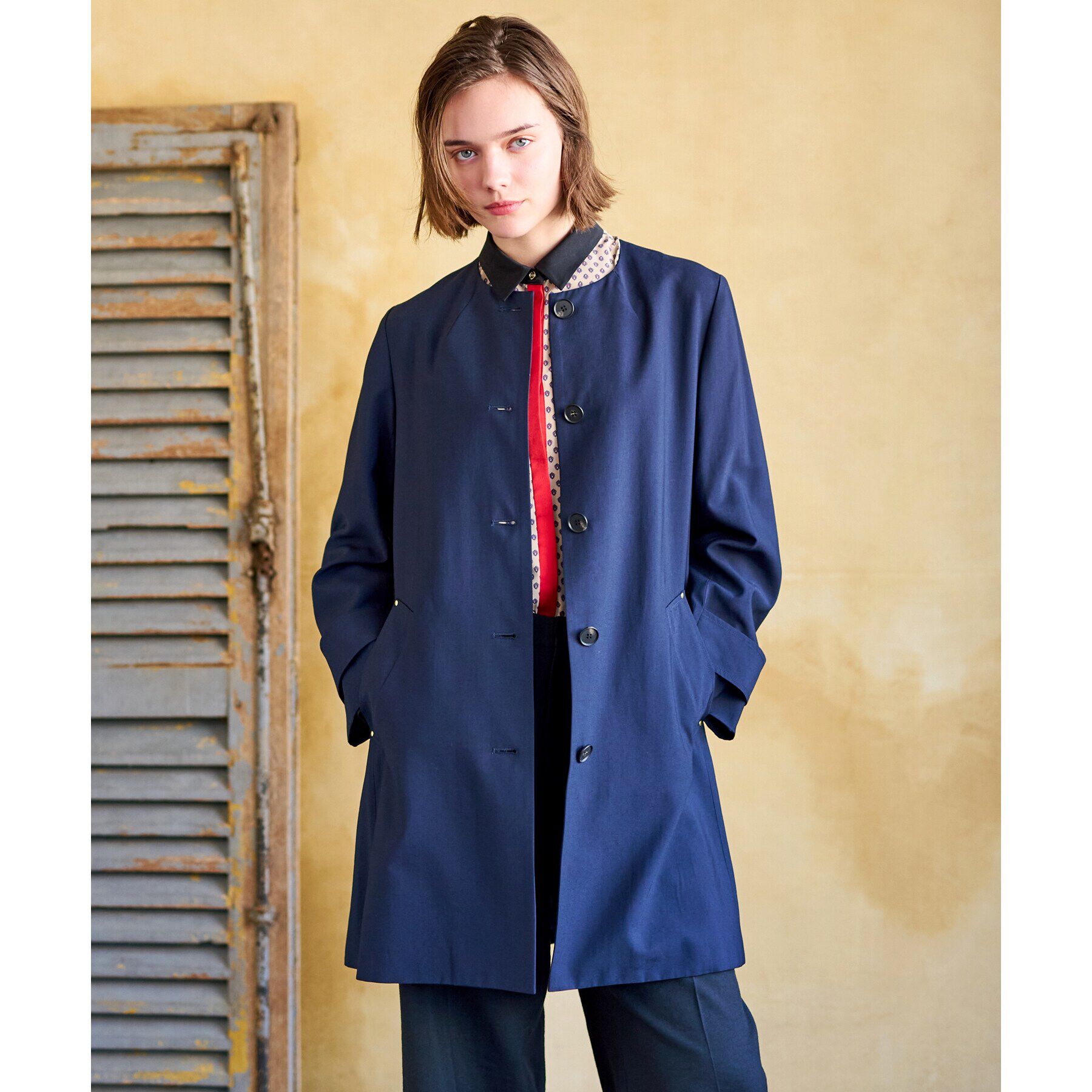 DRESSTERIOR「【セレモニー対応】ノーカラーコート」|ノーカラーコート|