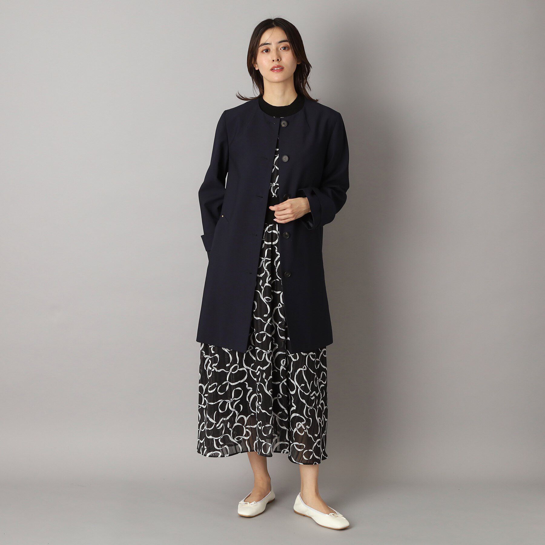 DRESSTERIOR「【セレモニー対応】ノーカラーコート」|ノーカラーコート|