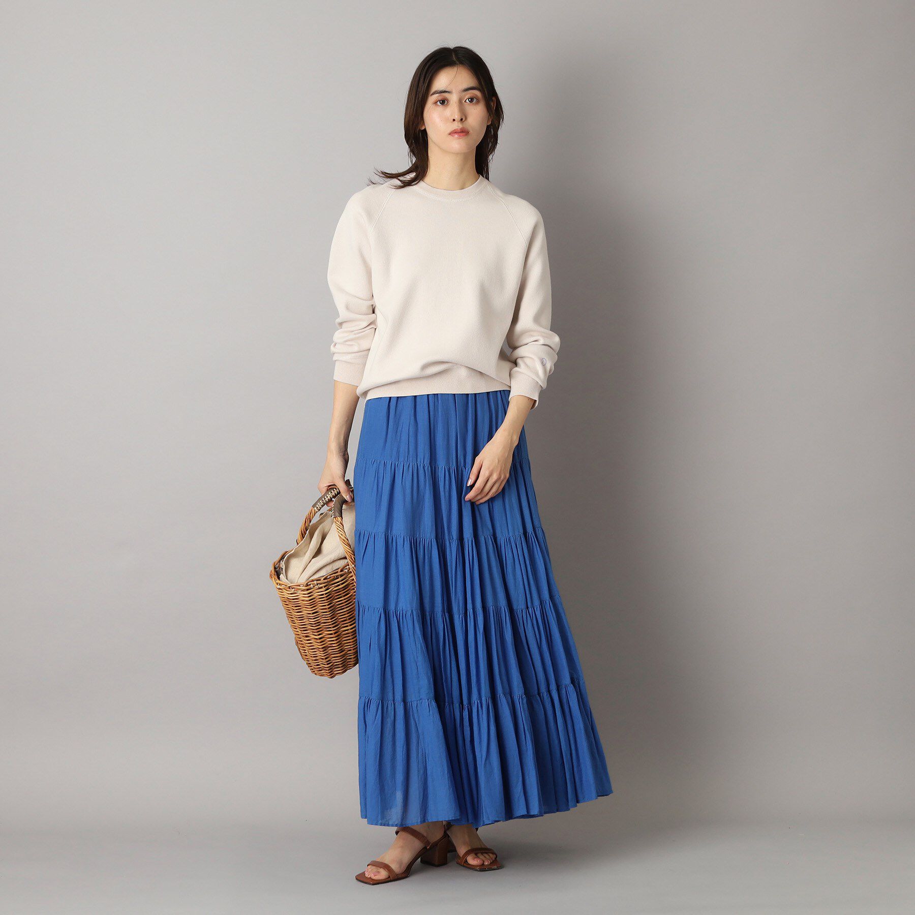 DRESSTERIOR「洗える/コットンボイルティアードスカート」|スカート|