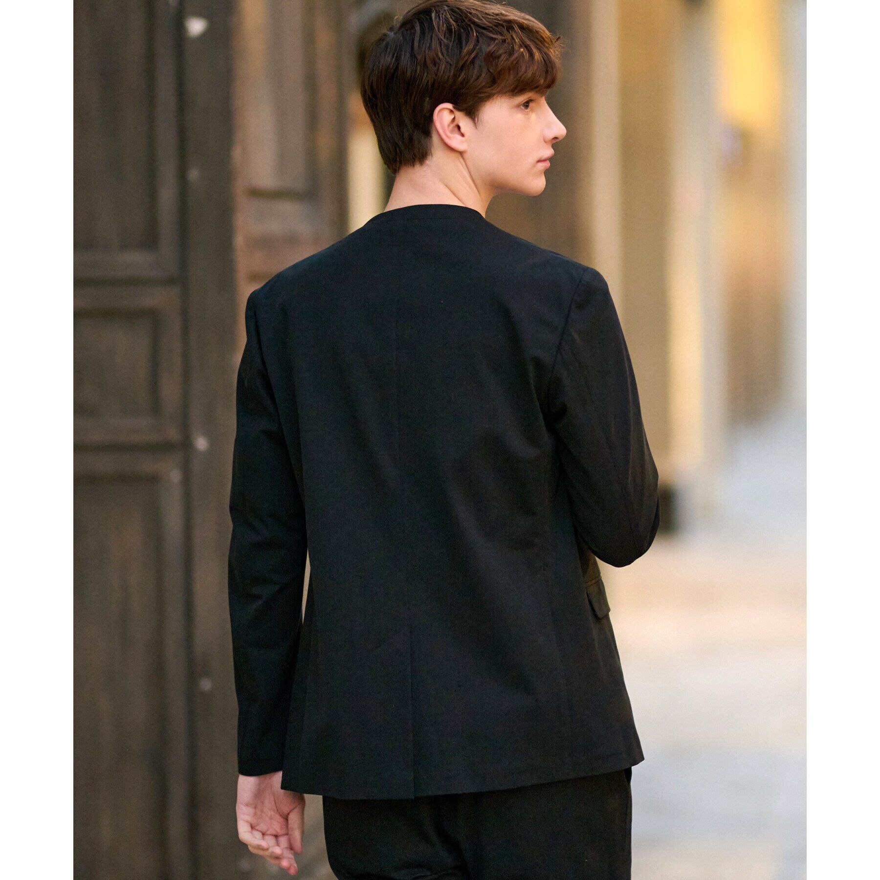 DRESSTERIOR「【セットアップ可】ドライトリコット ノーカラージャケット」|ノーカラージャケット|