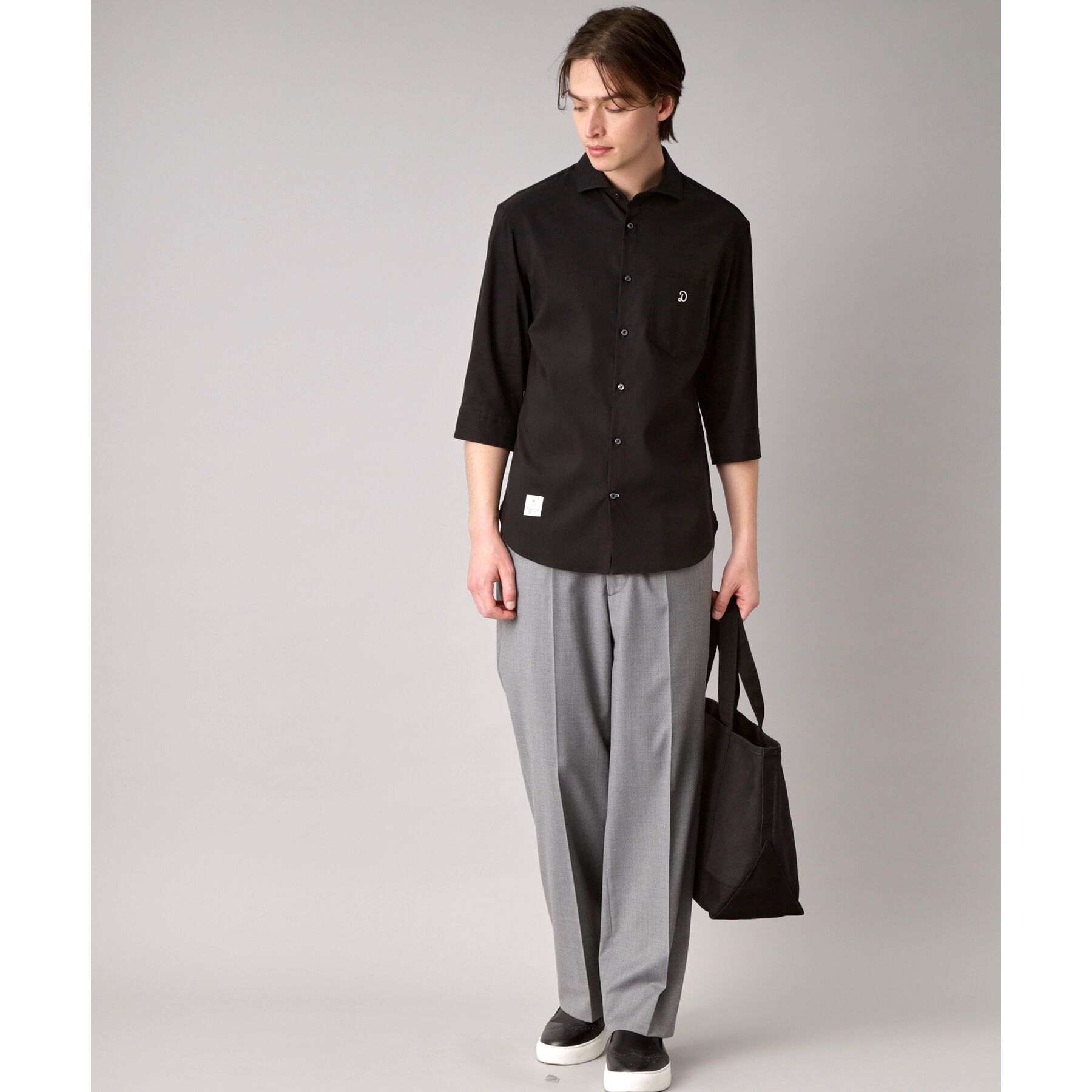 DRESSTERIOR「リネン混スリークオーターシャツ」|シャツ・ブラウス|