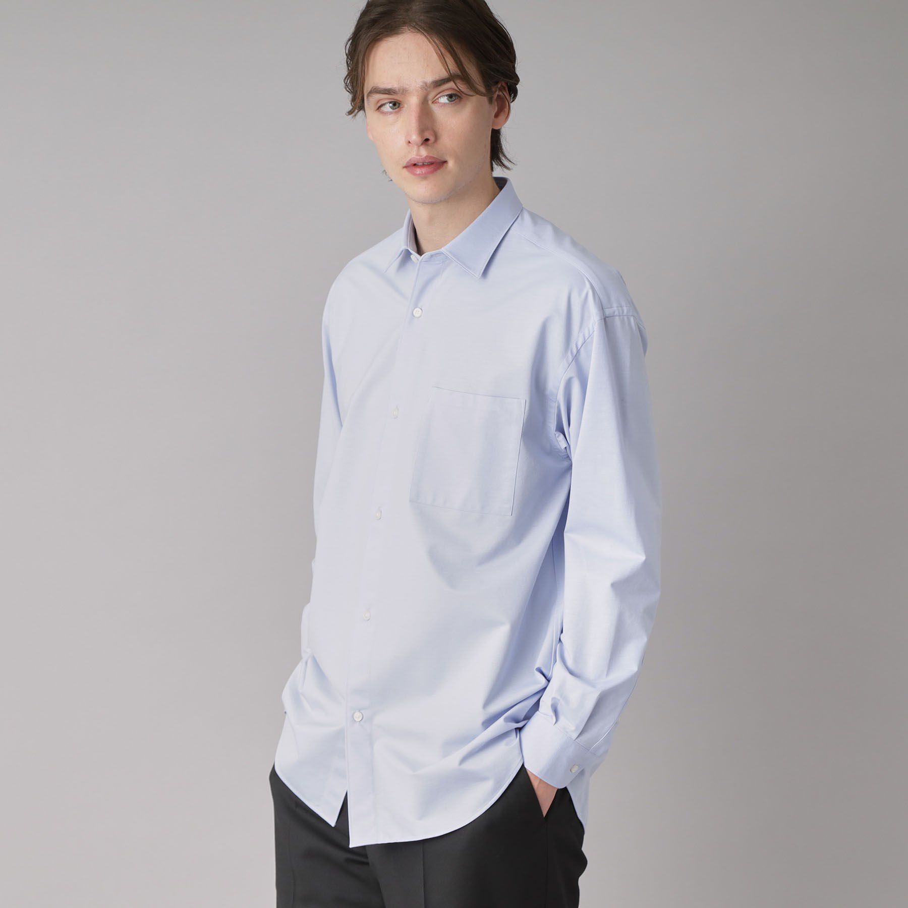 DRESSTERIOR「46Gジャージー リラックスシャツ」|シャツ・ブラウス|