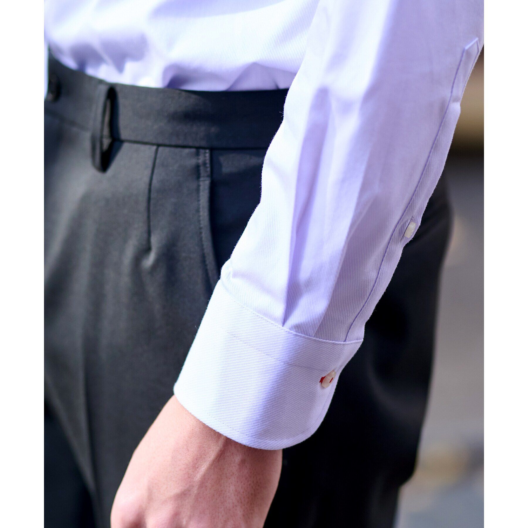 DRESSTERIOR「ドビーツイル パープルドレスシャツ」|シャツ・ブラウス|