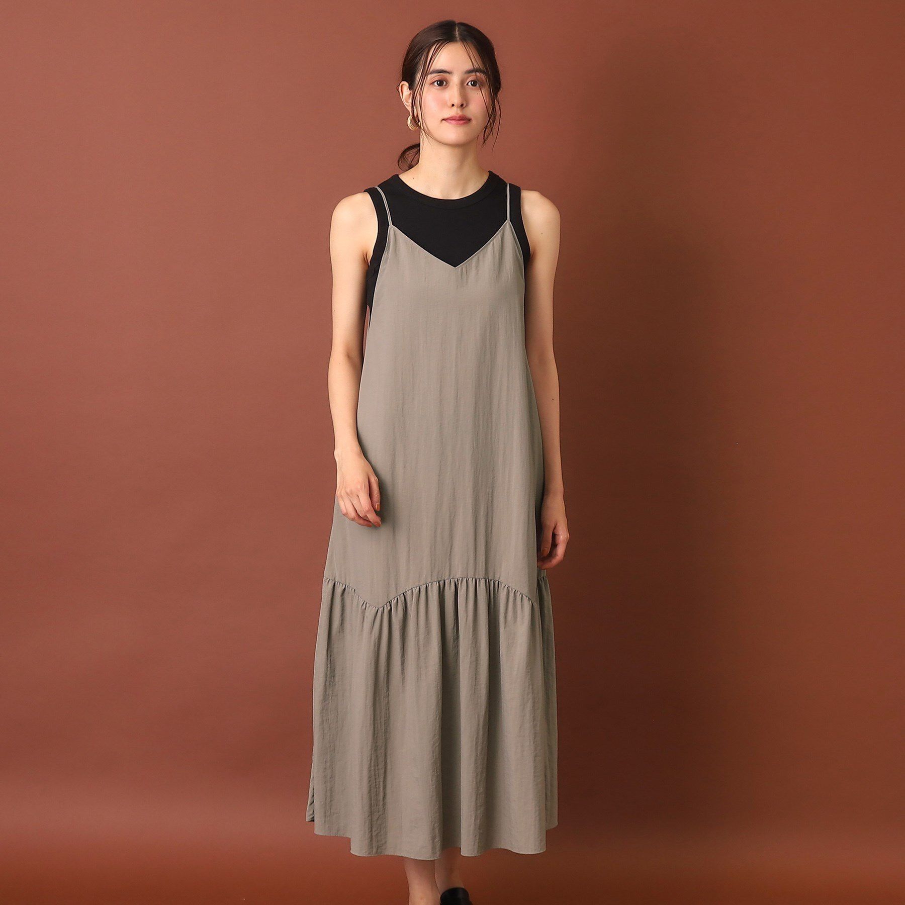 DRESSTERIOR「【接触冷感/撥水】タフタキャミワンピース」|ワンピース|