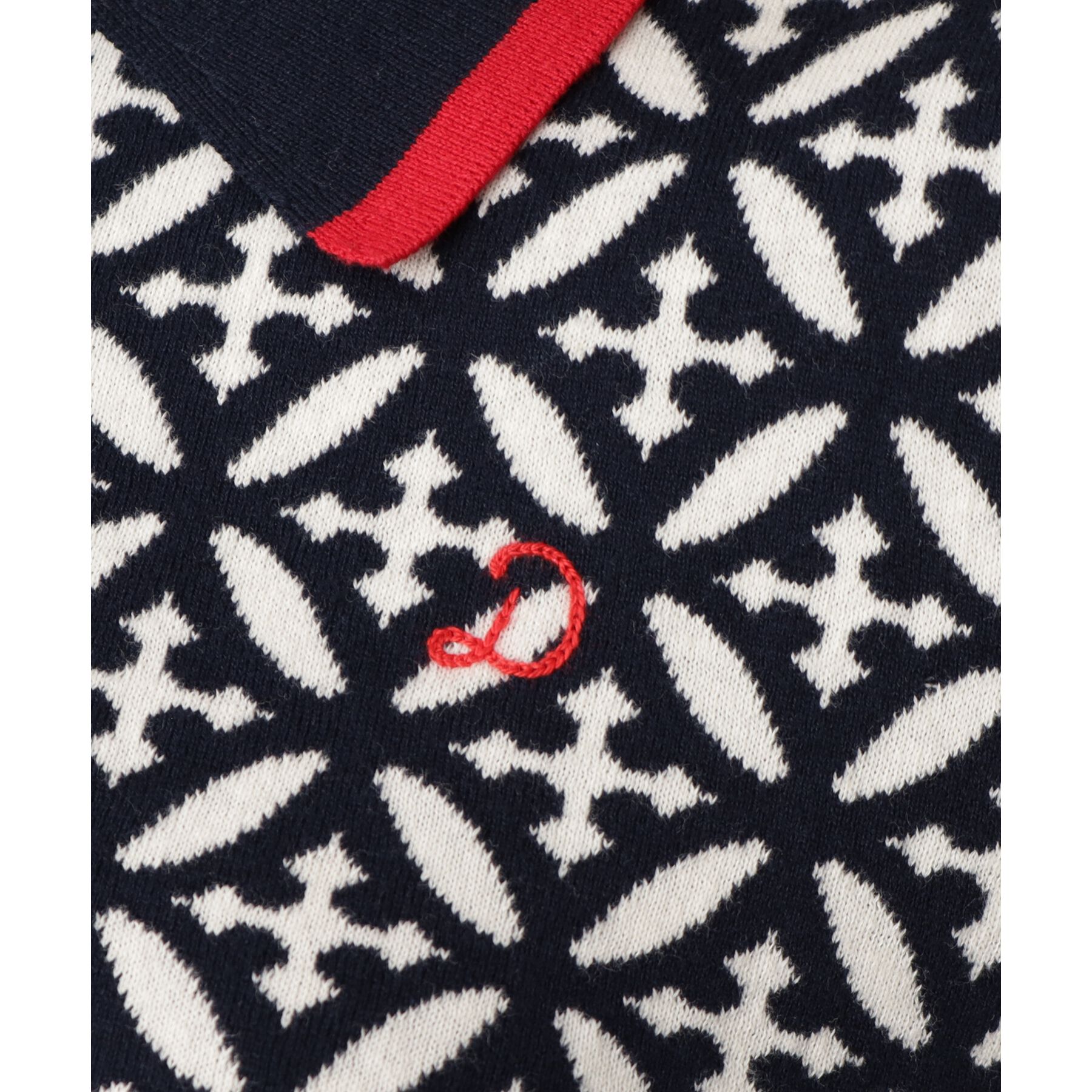 DRESSTERIOR「オーバーラップサークルジャカードポロニット」|ニット・セーター|