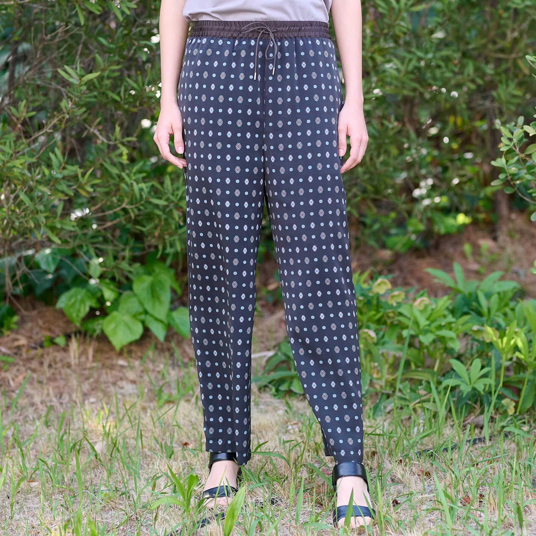 DRESSTERIOR「【ウエストゴム/小紋柄】エスニックヴィンテージプリントイージーパンツ」|その他|