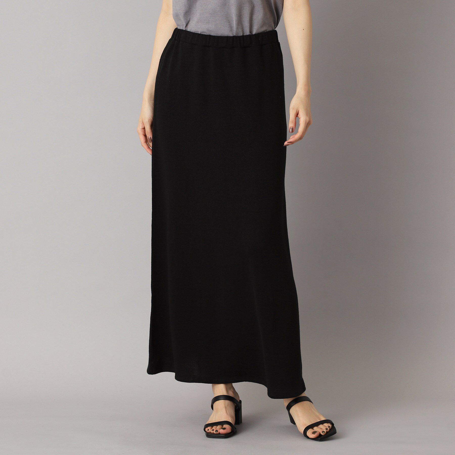 DRESSTERIOR「【洗える/ウエストゴム/セットアップ可】リネン裏毛スカート」|スカート|