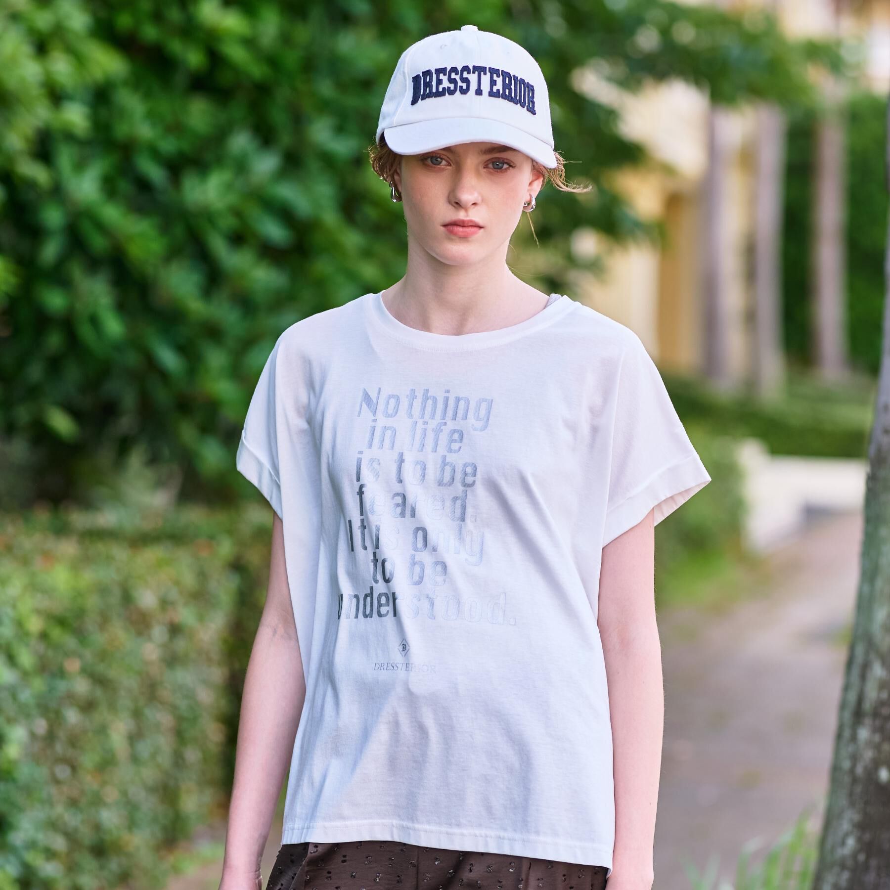 DRESSTERIOR「箔PTドルマンスリーブロゴTシャツ」|Tシャツ・カットソー|