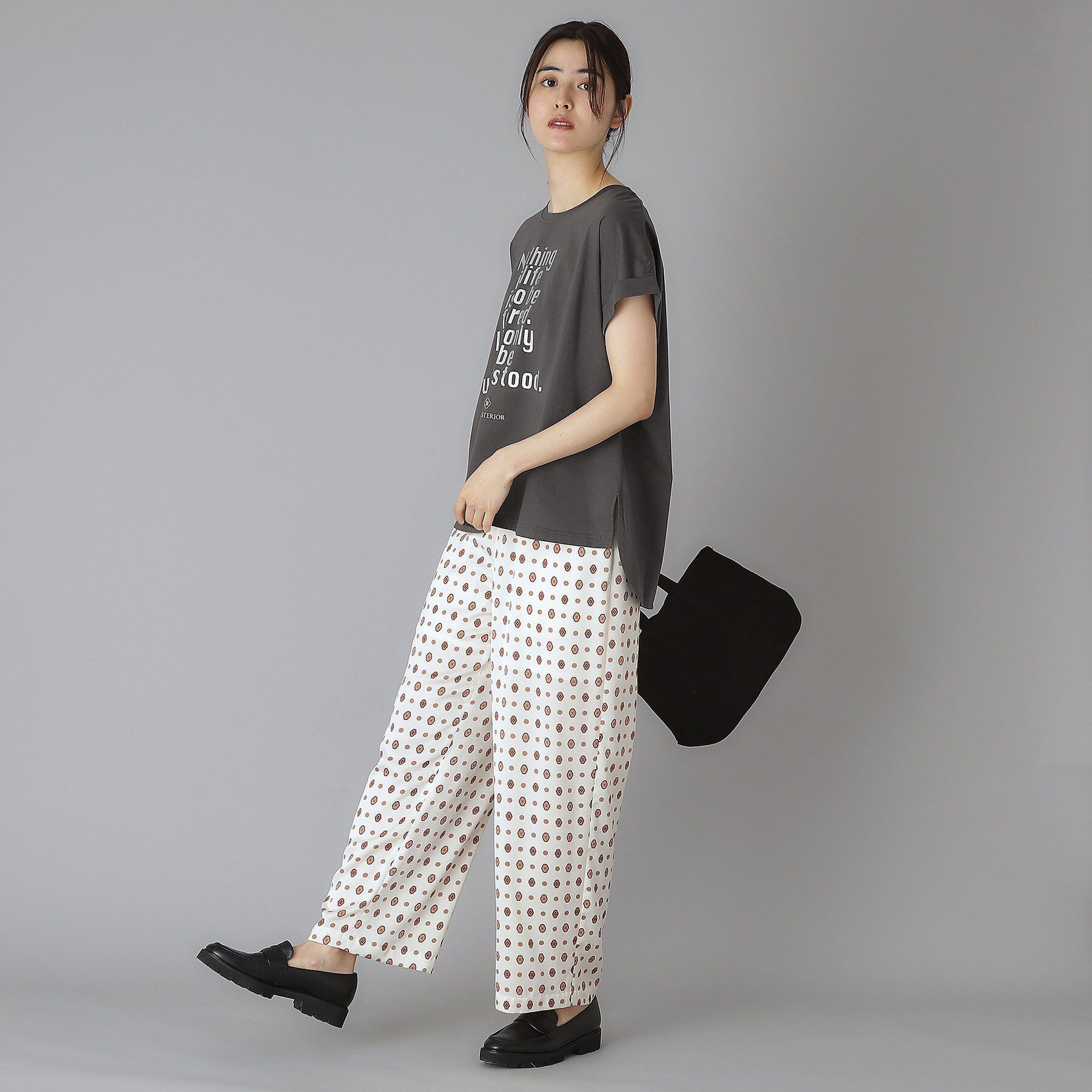 DRESSTERIOR「箔PTドルマンスリーブロゴTシャツ」|Tシャツ・カットソー|