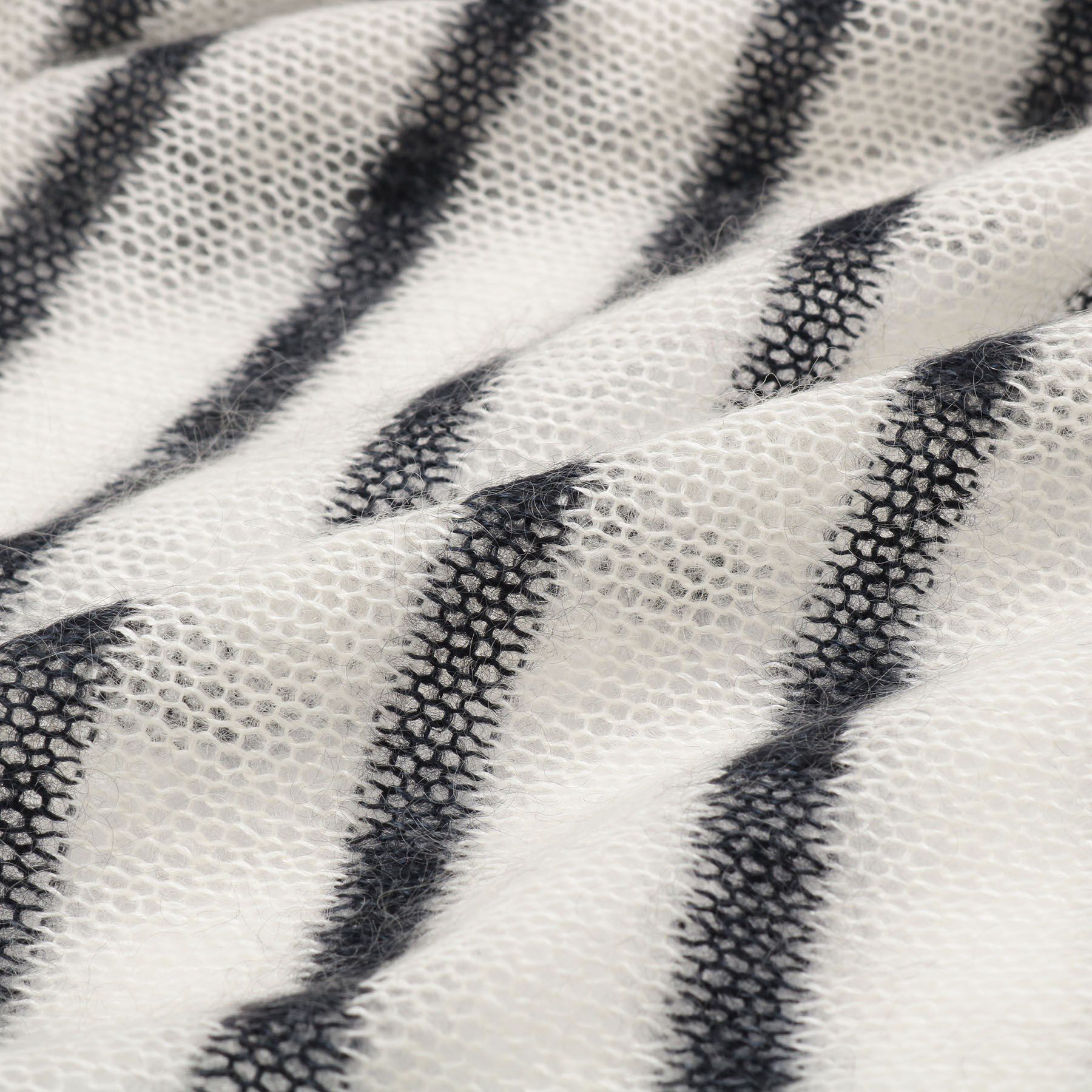 DRESSTERIOR「ASAUCE MELER（アソースメレ）モヘヤシルクヘアリーボーダースカーフ」|バンダナ・スカーフ|