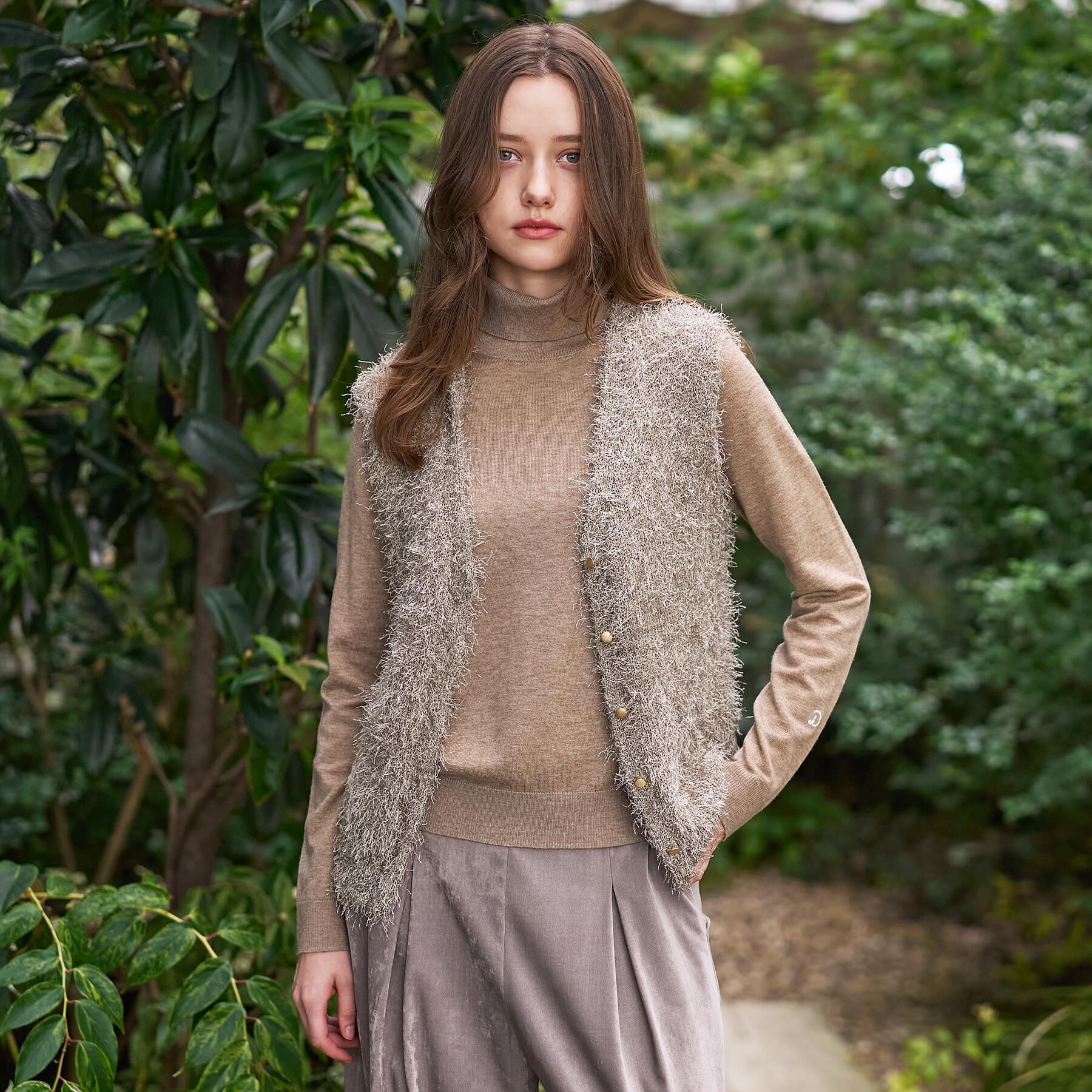 DRESSTERIOR「【洗える/前後2WAY】フェザーヤーン2WAYニットプルオーバー」|ニット・セーター|