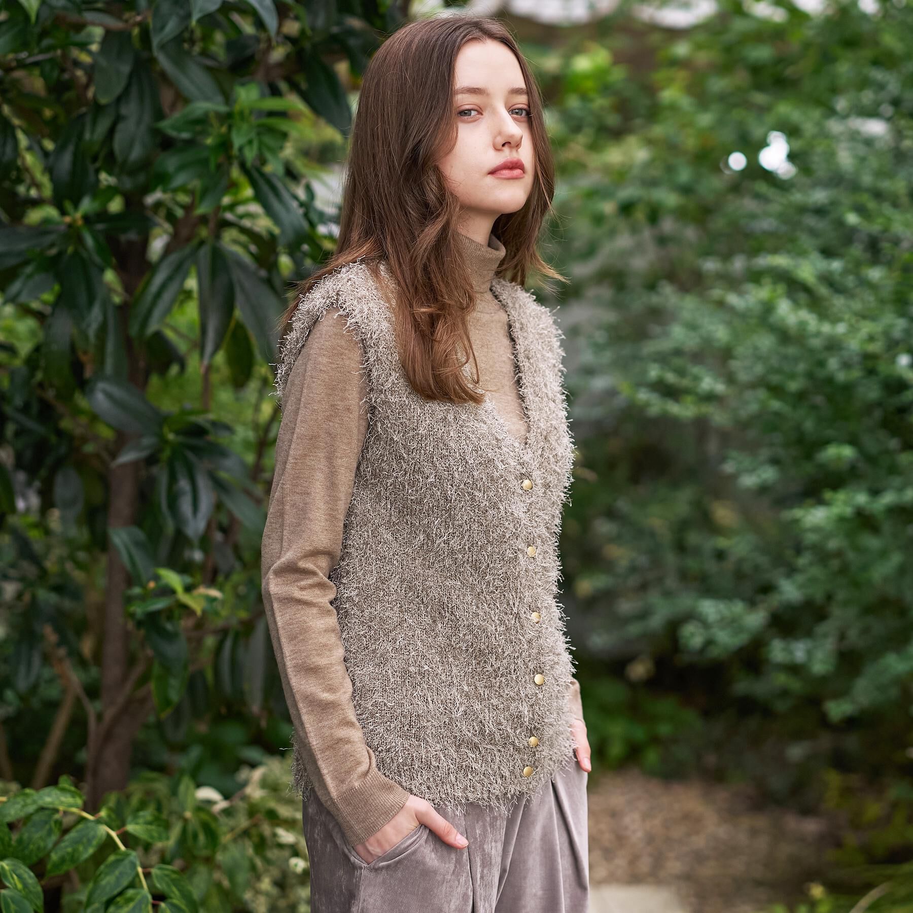 DRESSTERIOR「【洗える/前後2WAY】フェザーヤーン2WAYニットプルオーバー」|ニット・セーター|