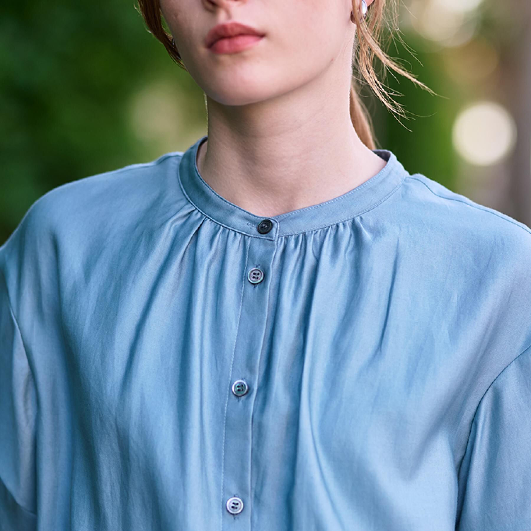 DRESSTERIOR「【洗える/コットン100％】バックフレアティアードブラウス」|シャツ・ブラウス|