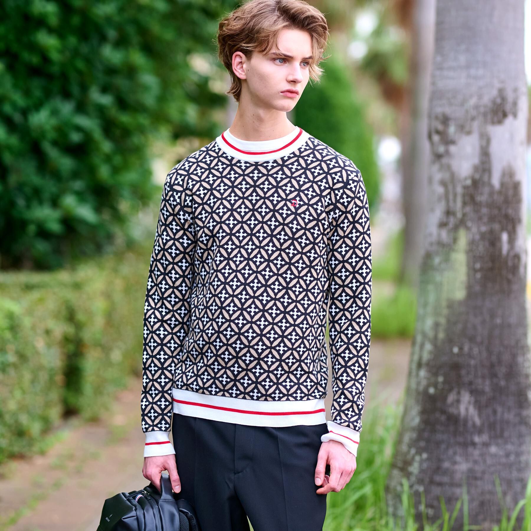 DRESSTERIOR「オーバーラップサークルジャカードニット」|ニット・セーター|