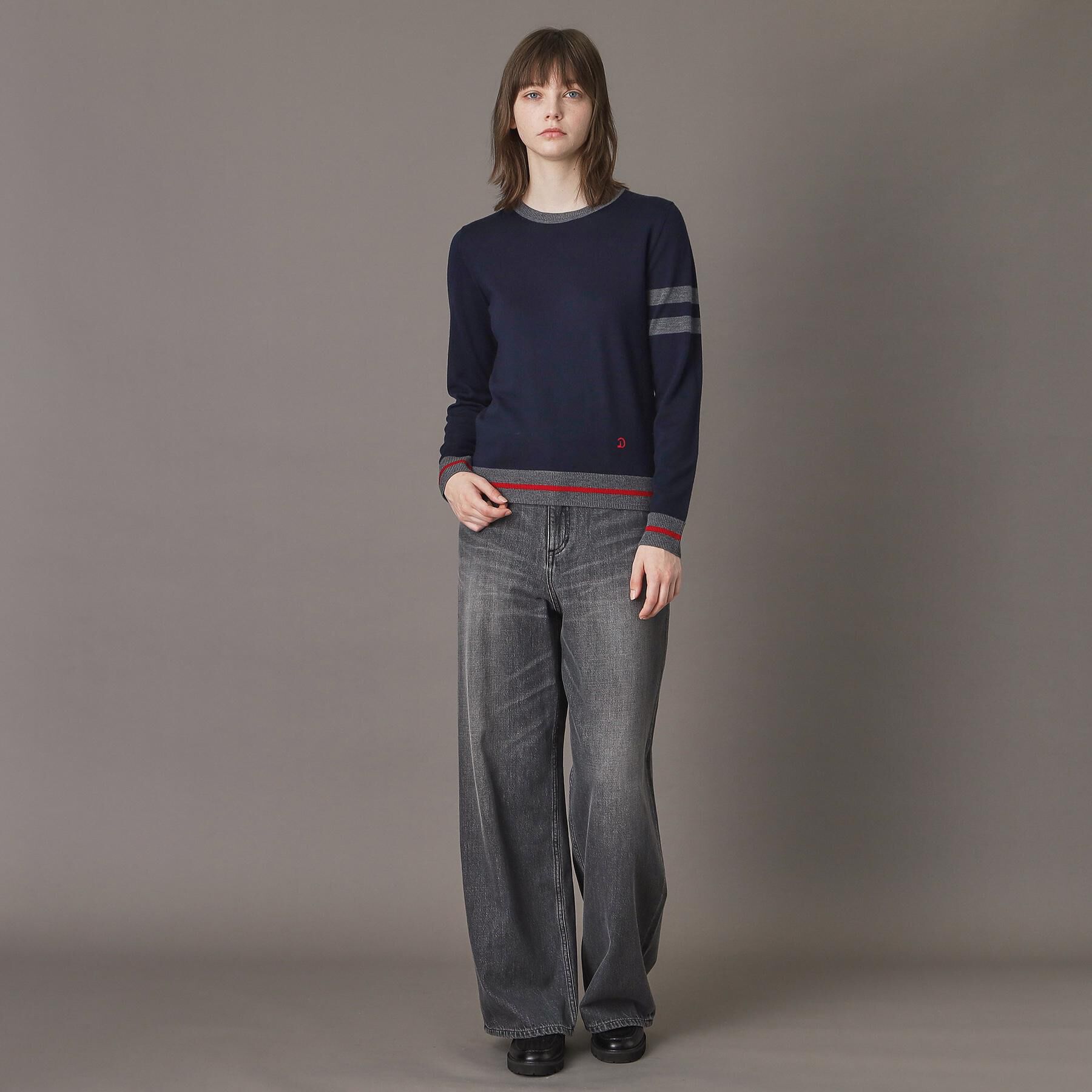 DRESSTERIOR「ファインメリノクルーネックラインプルオーバー」|ニット・セーター|