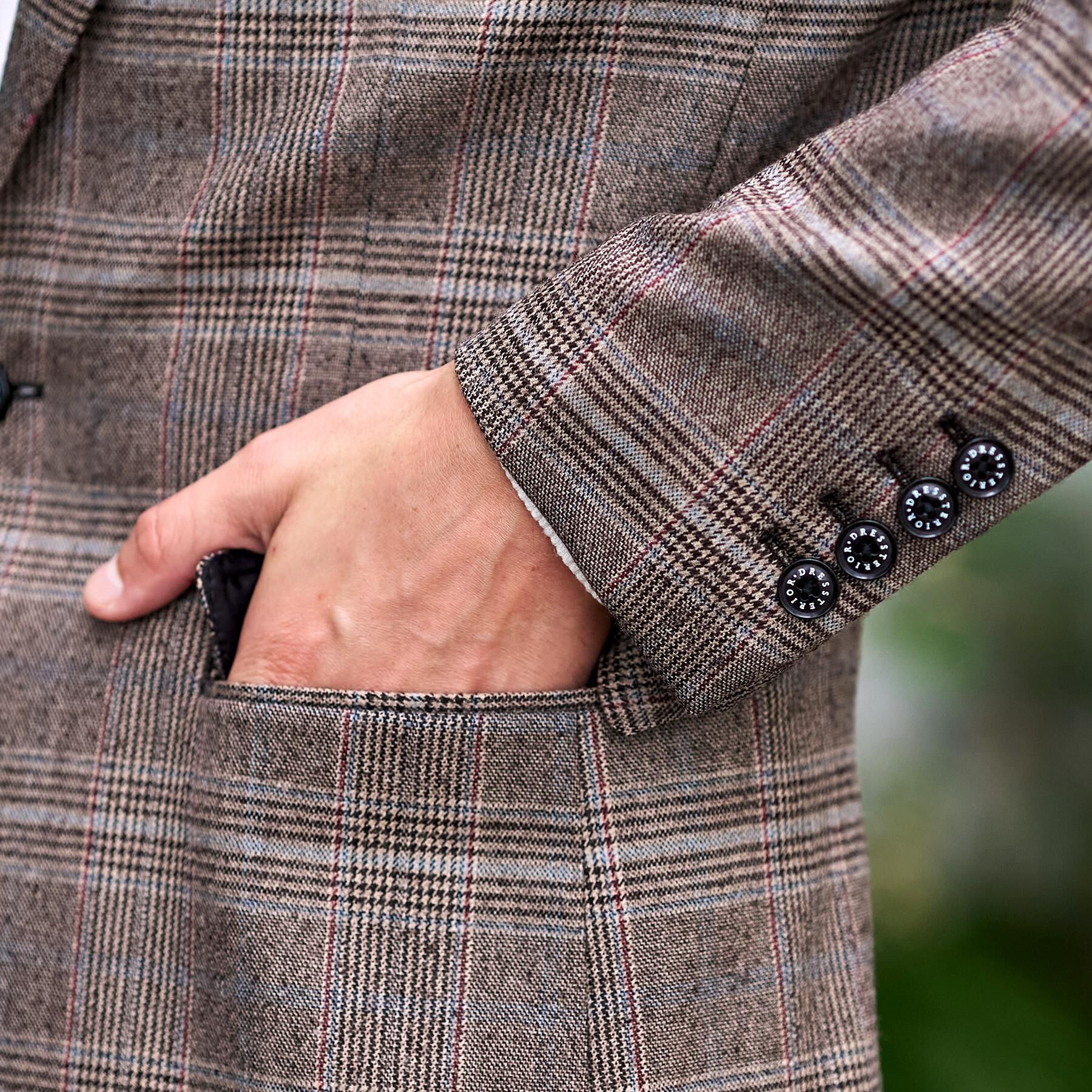 DRESSTERIOR「【セットアップ可】ヨーロピアン グレンチェックジャケット」|テーラードジャケット|