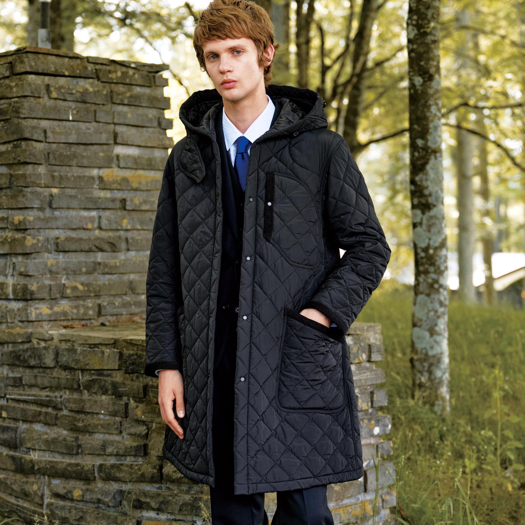 DRESSTERIOR「キルティング フーデット コート」|ダウン|ブラック(019)