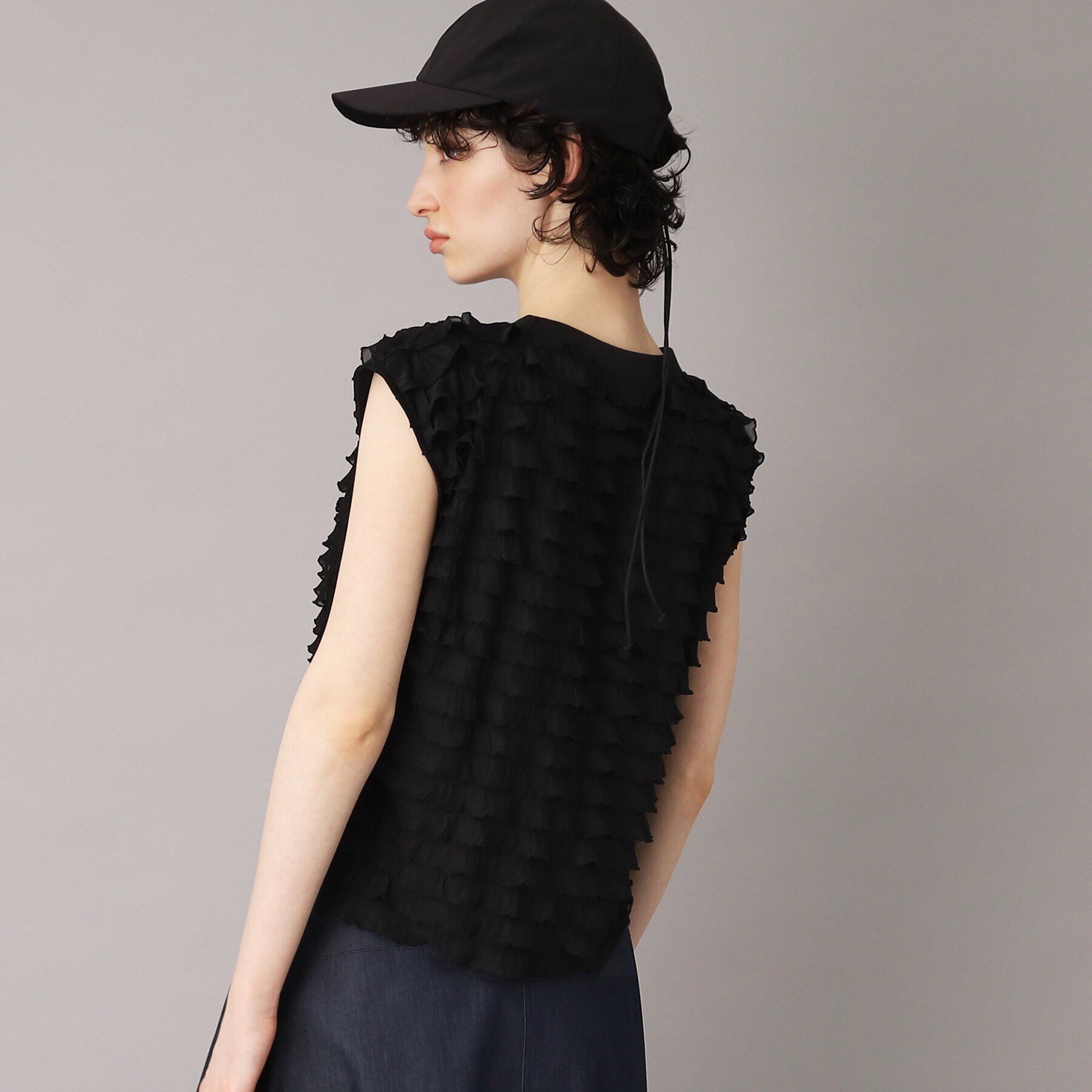 DRESSTERIOR「PROVOKE（プロヴォーク）【別注】フリルフレンチスリーブトップス」|Tシャツ・カットソー|