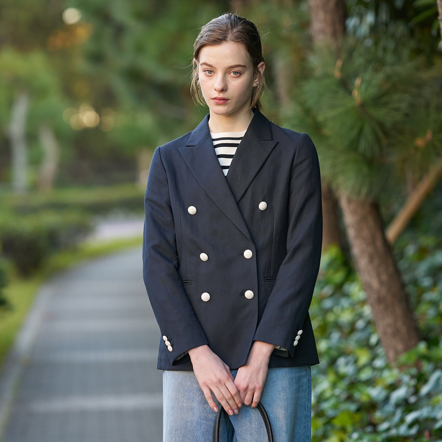 DRESSTERIOR「【セットアップ可】リネンブレンドダブルブレストジャケット」|テーラードジャケット|