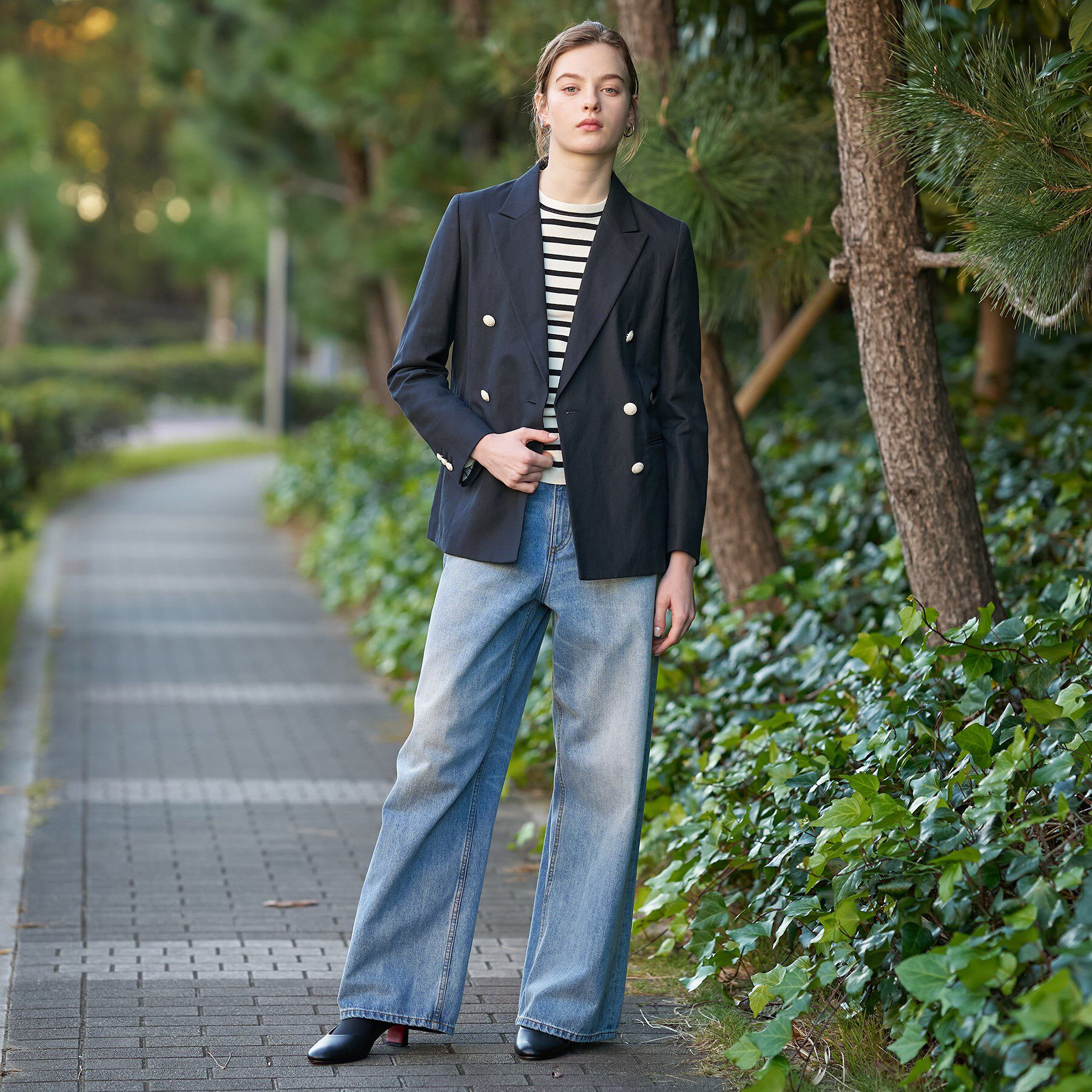 DRESSTERIOR「【セットアップ可】リネンブレンドダブルブレストジャケット」|テーラードジャケット|