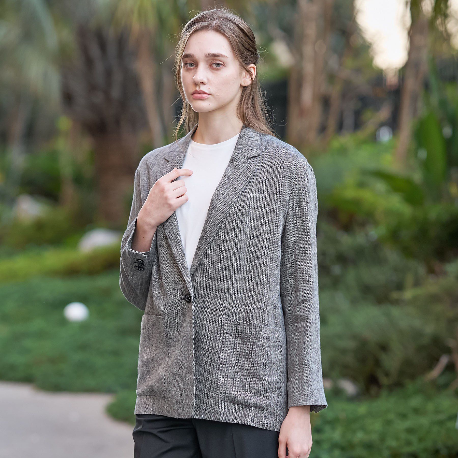 DRESSTERIOR「ウォッシャブルリネン ライトジャケット」|テーラードジャケット|