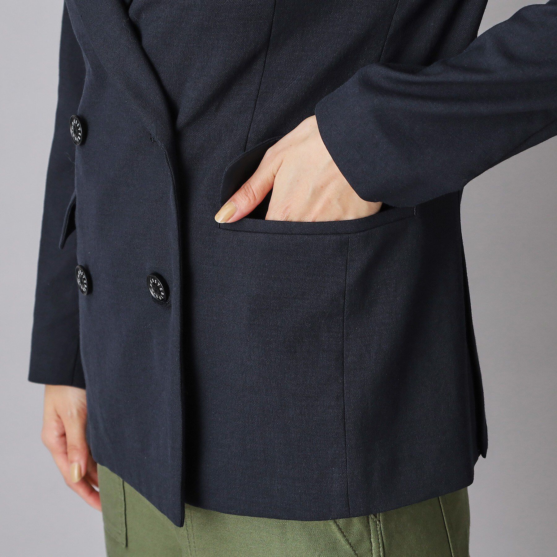DRESSTERIOR「【セットアップ/可吸水速乾/ウォッシャブル】リネンブレンドオックスダブルジャケット」|テーラードジャケット|