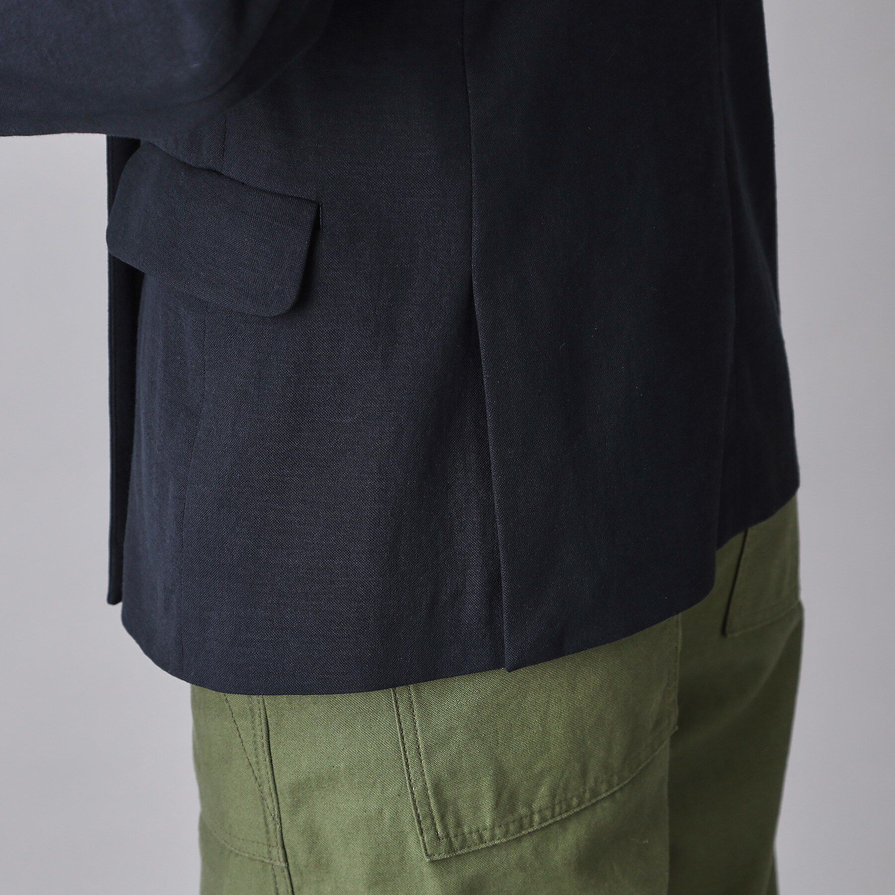 DRESSTERIOR「【セットアップ/可吸水速乾/ウォッシャブル】リネンブレンドオックスダブルジャケット」|テーラードジャケット|