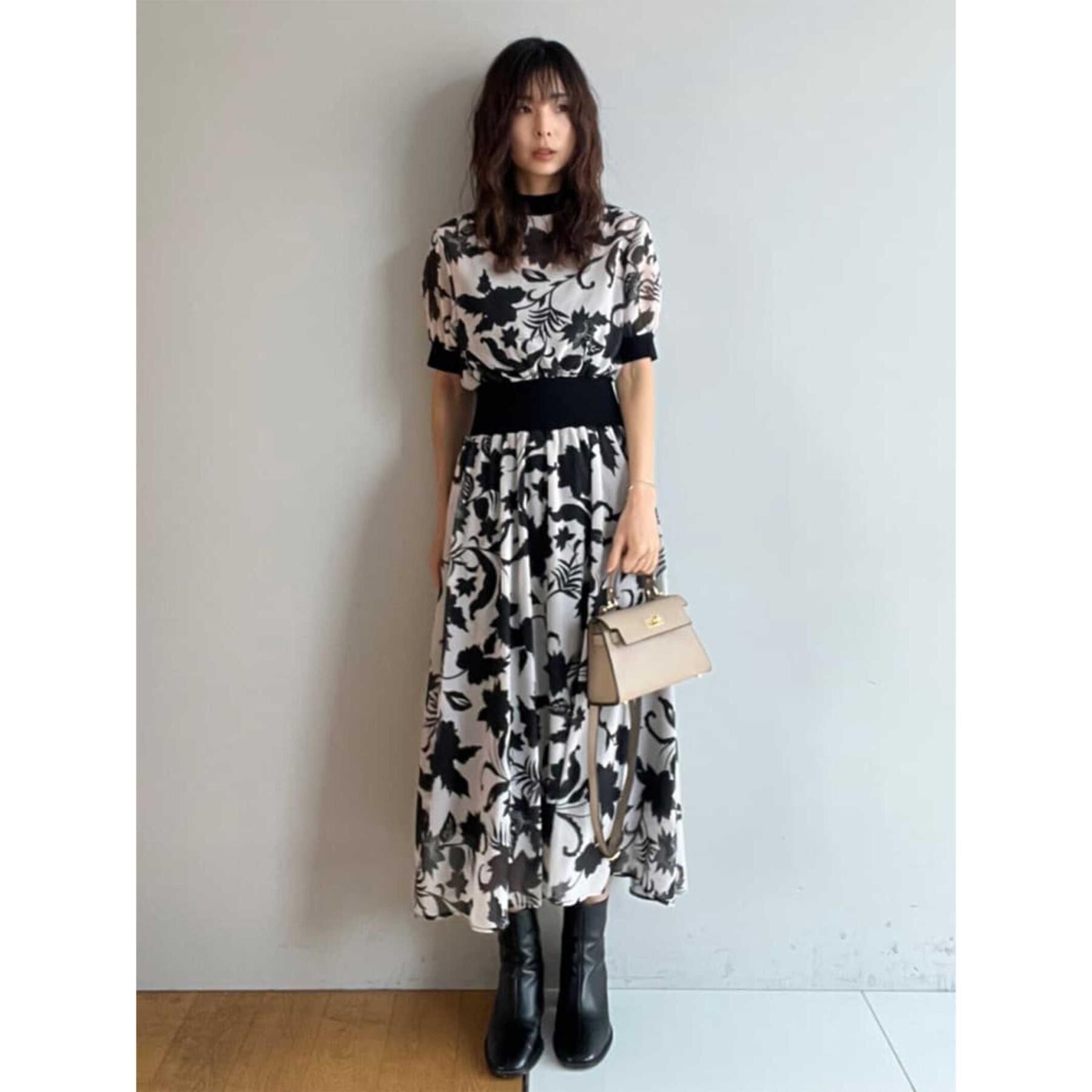 DRESSTERIOR「【otonaMUSE5月号掲載/ウォッシャブル】シアー ボタニカル ドレス」|ワンピース|