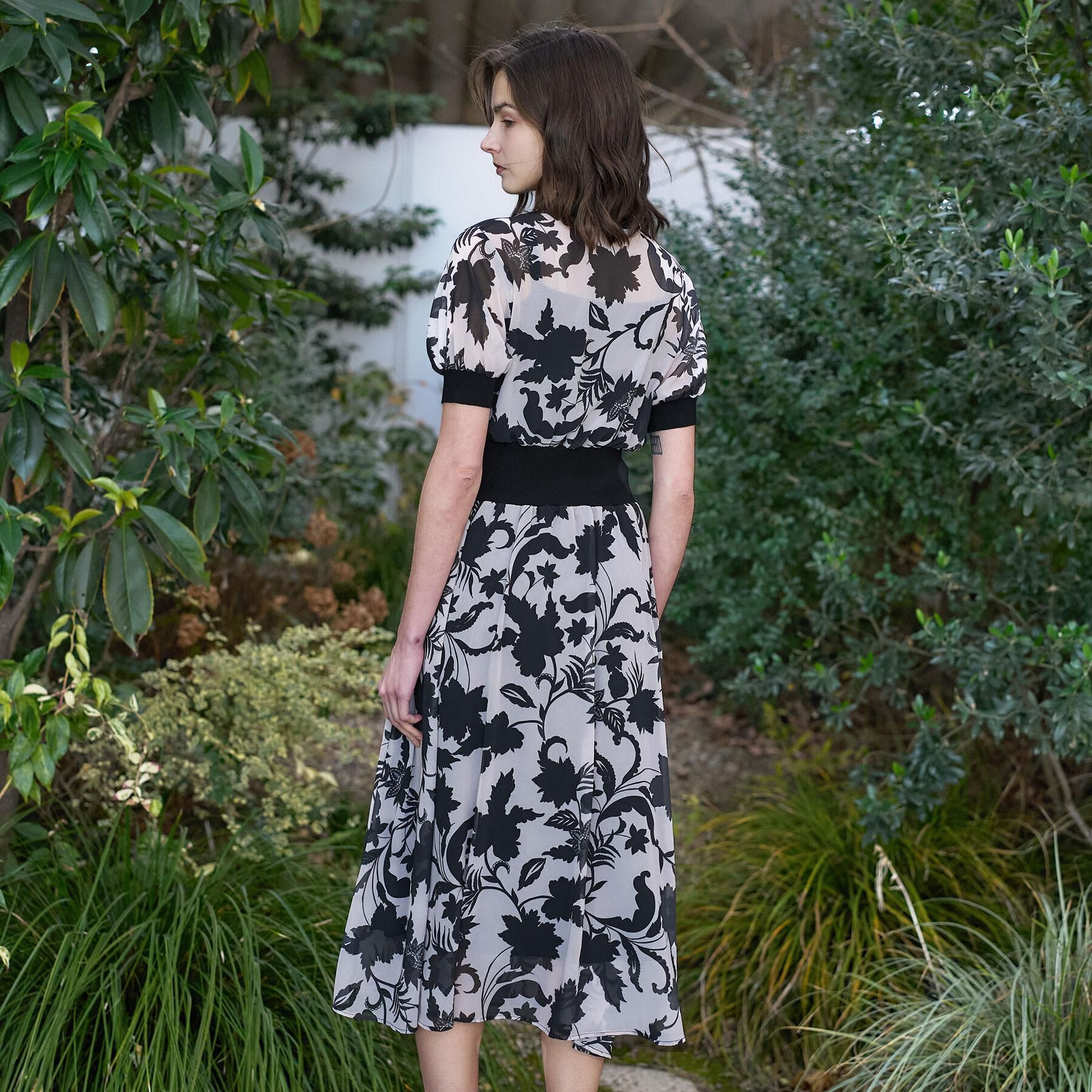 DRESSTERIOR「【otonaMUSE5月号掲載/ウォッシャブル】シアー ボタニカル ドレス」|ワンピース|