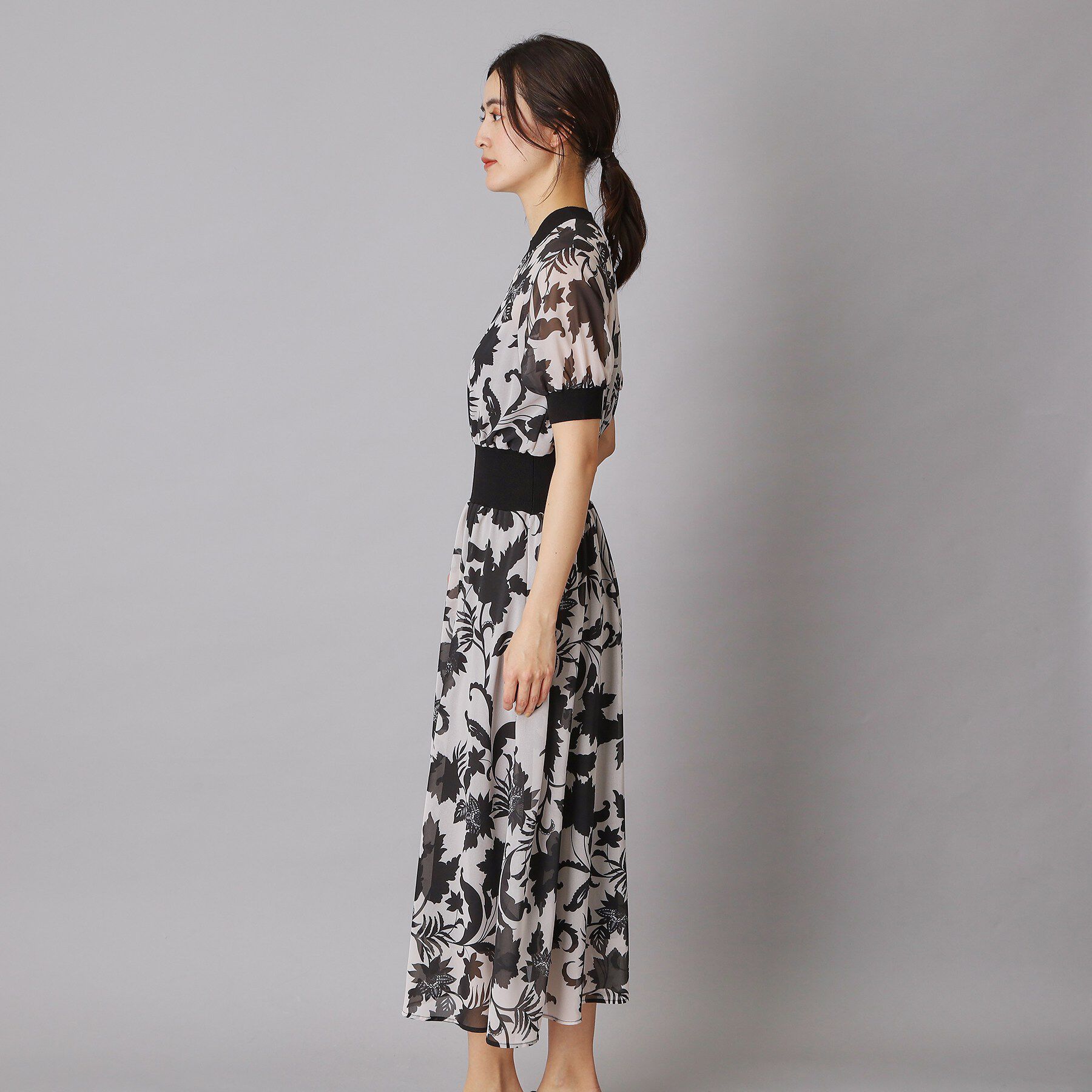 DRESSTERIOR「【otonaMUSE5月号掲載/ウォッシャブル】シアー ボタニカル ドレス」|ワンピース|