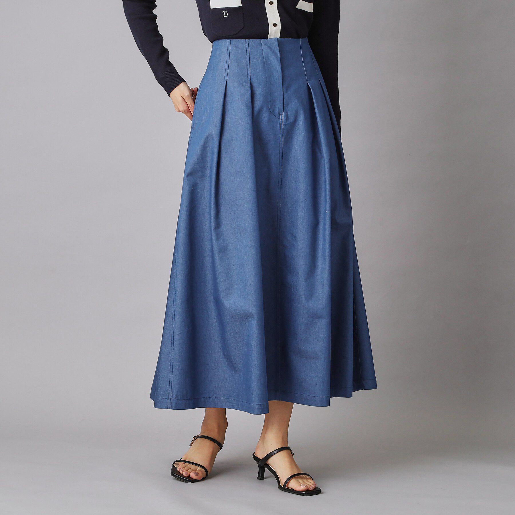 DRESSTERIOR「クールタッチタックデニムスカート」|スカート|