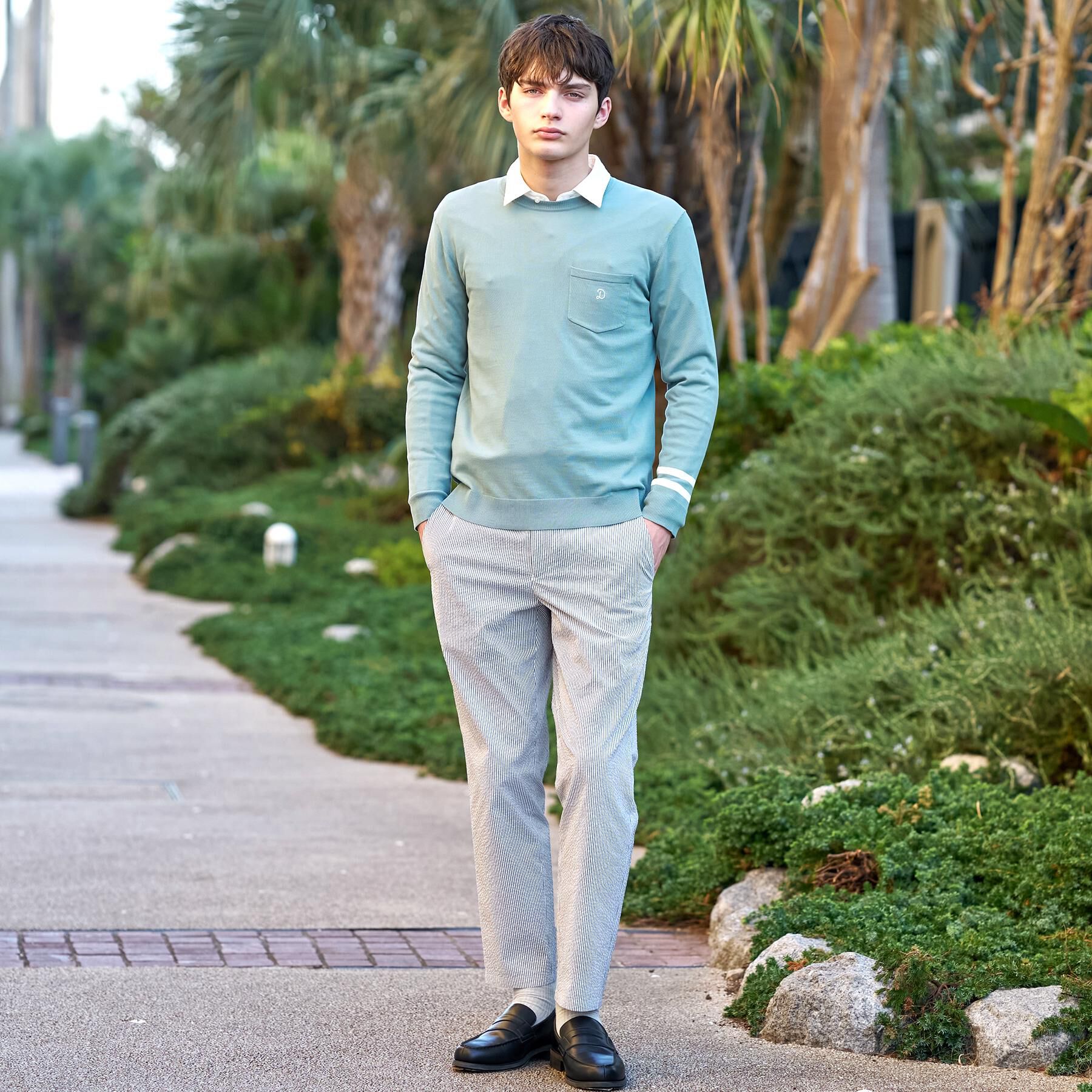 DRESSTERIOR「【ウォッシャブル】コットンシルク クルーニット」|ニット・セーター|