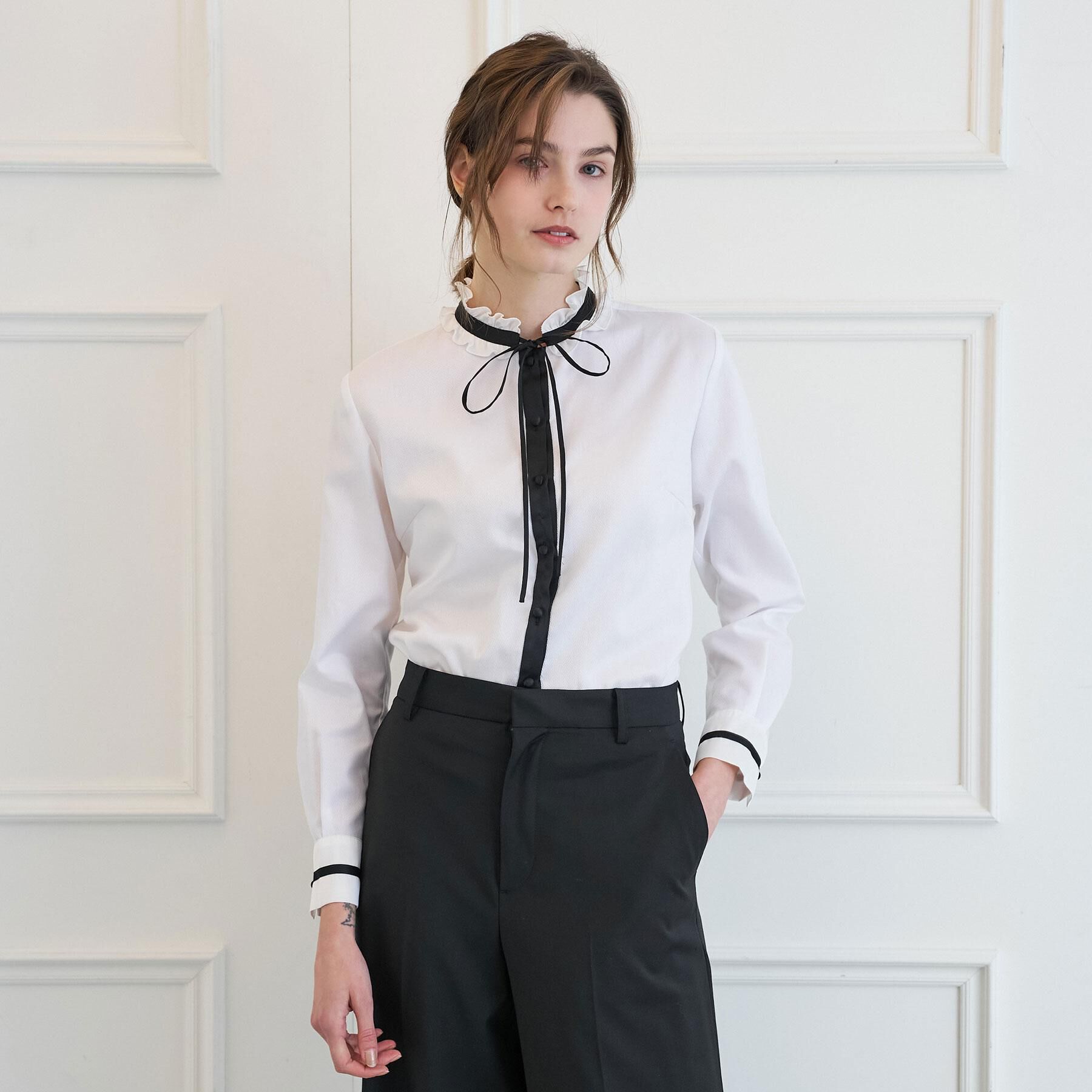 DRESSTERIOR「【otonaMUSE5月号掲載/ウォッシャブル】ボウタイブラウス」|シャツ・ブラウス|