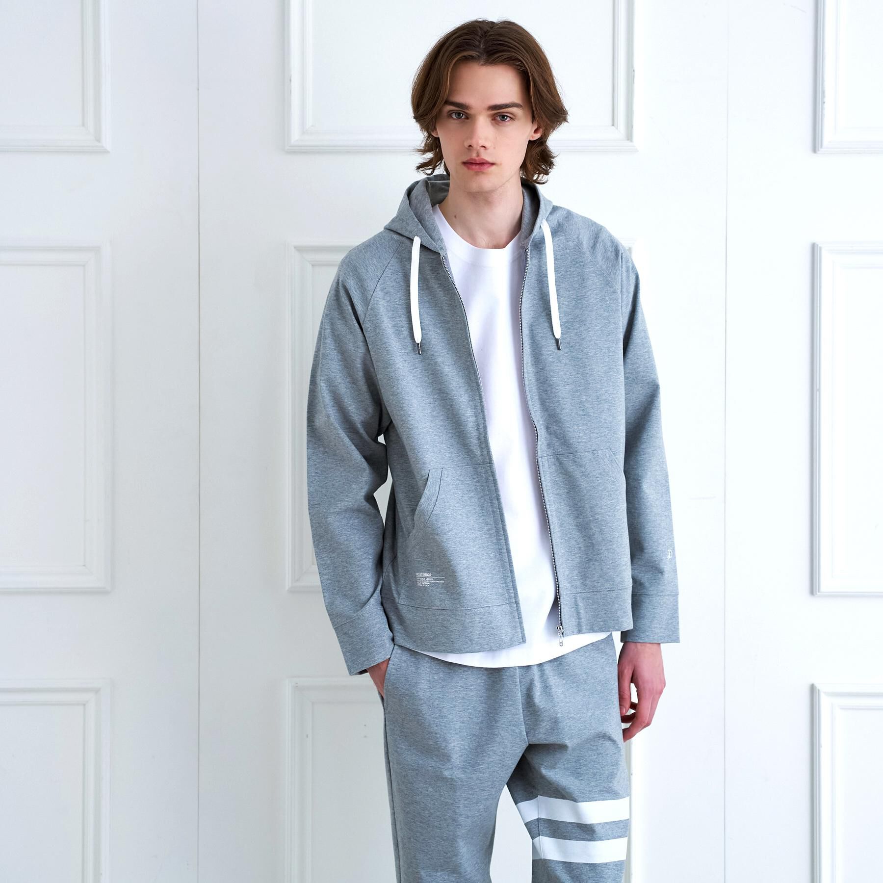 DRESSTERIOR「【接触冷感／セットアップ可】ドライタッチ ハイカウントジップアップパーカ」|パーカー|