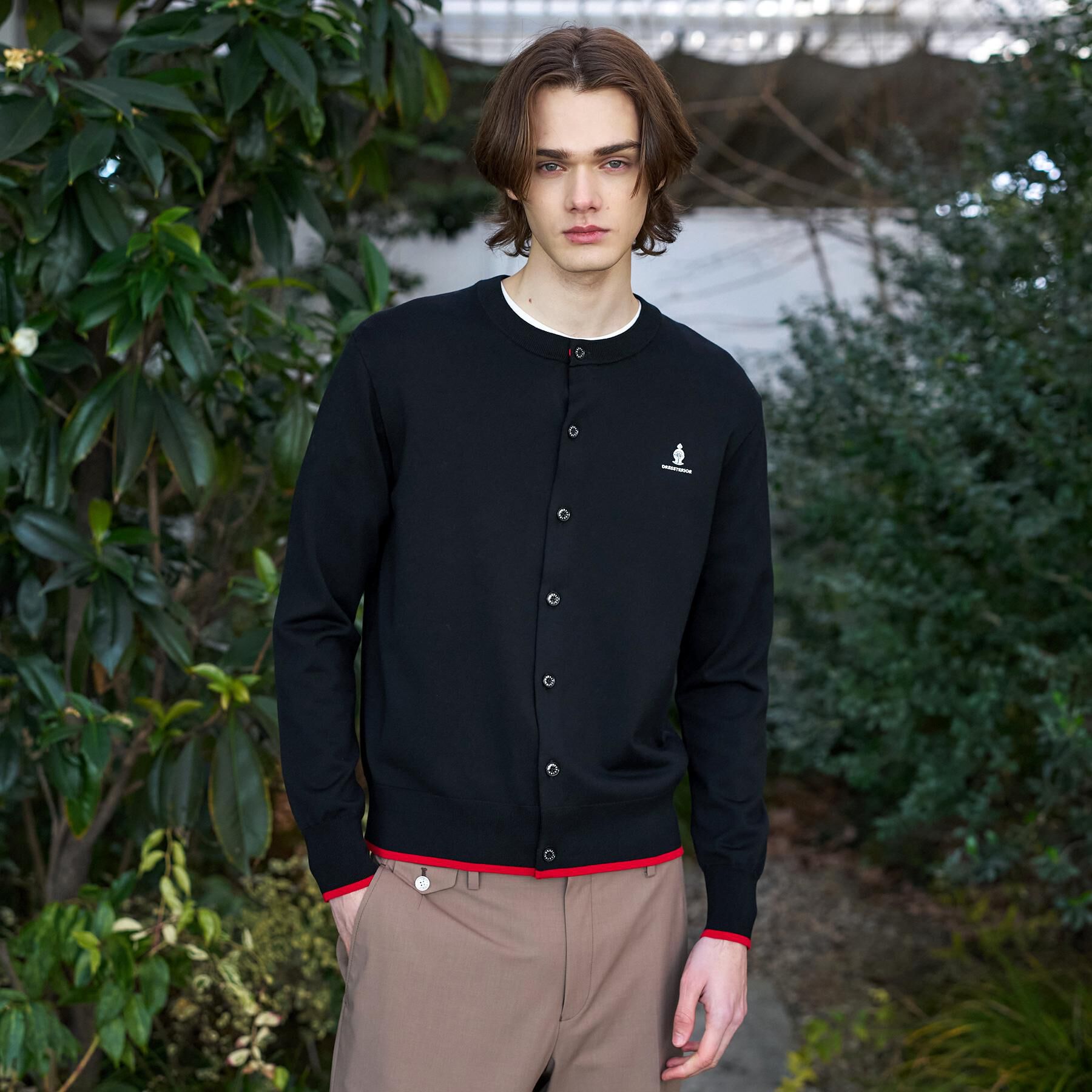 DRESSTERIOR「【ウォッシャブル】ウールレーヨン ラウンドネックカーディガン」|カーディガン|