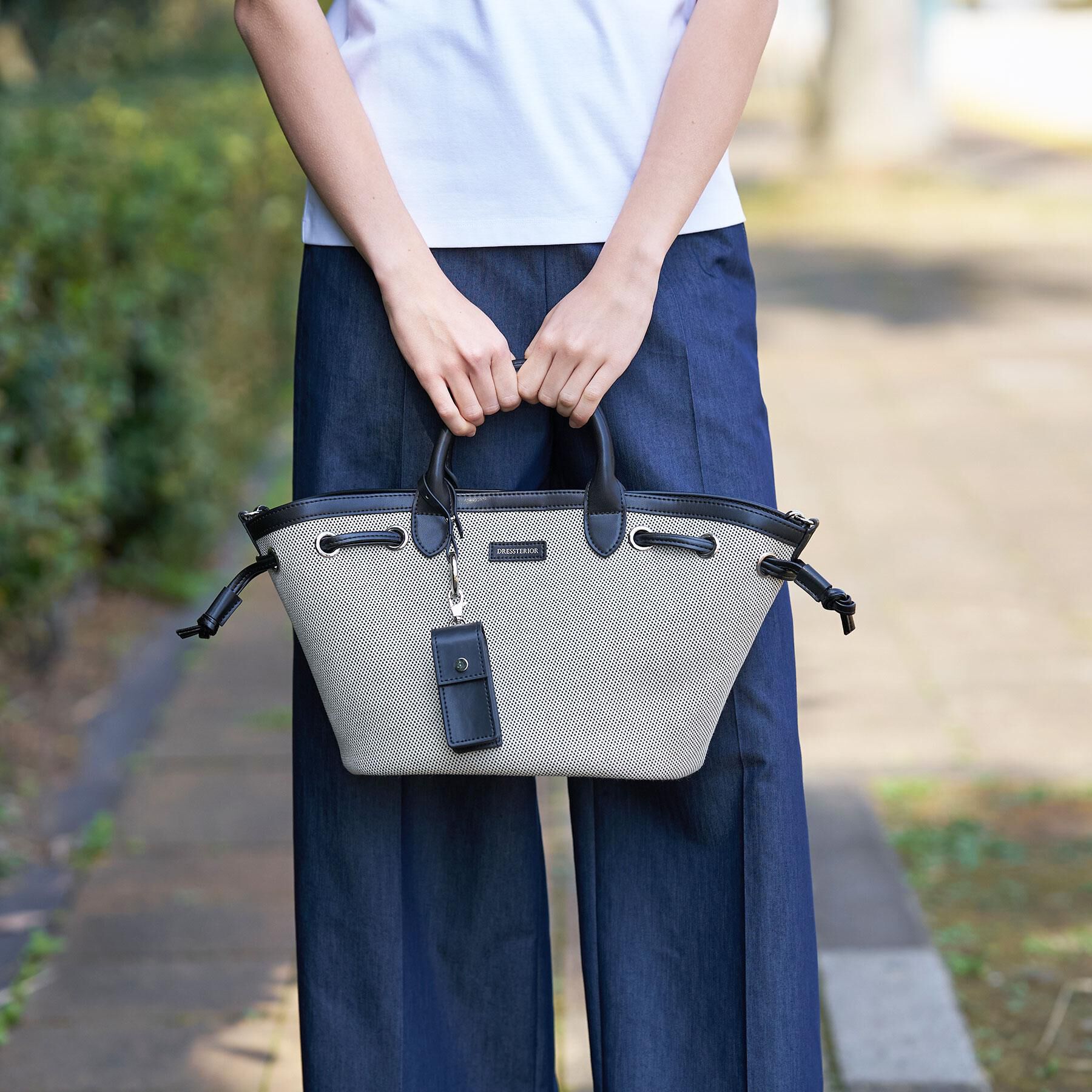 DRESSTERIOR「【otonaMUSE5月号掲載】キャンバス&times;レザーバッグ」|トートバッグ|ブラック(019)