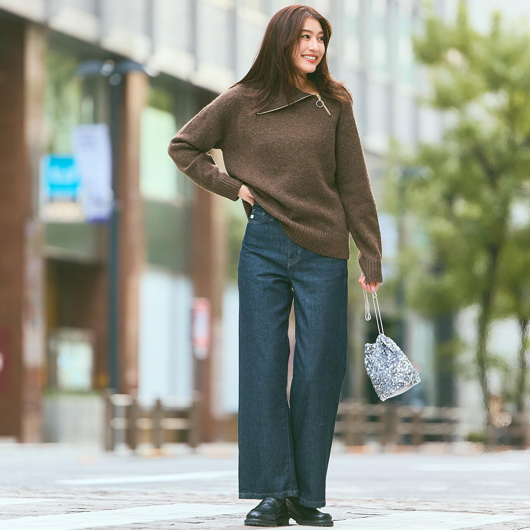 grove「【SOMETHING&times;grove別注】LISAWIDE DENIM PANTS」|デニム|