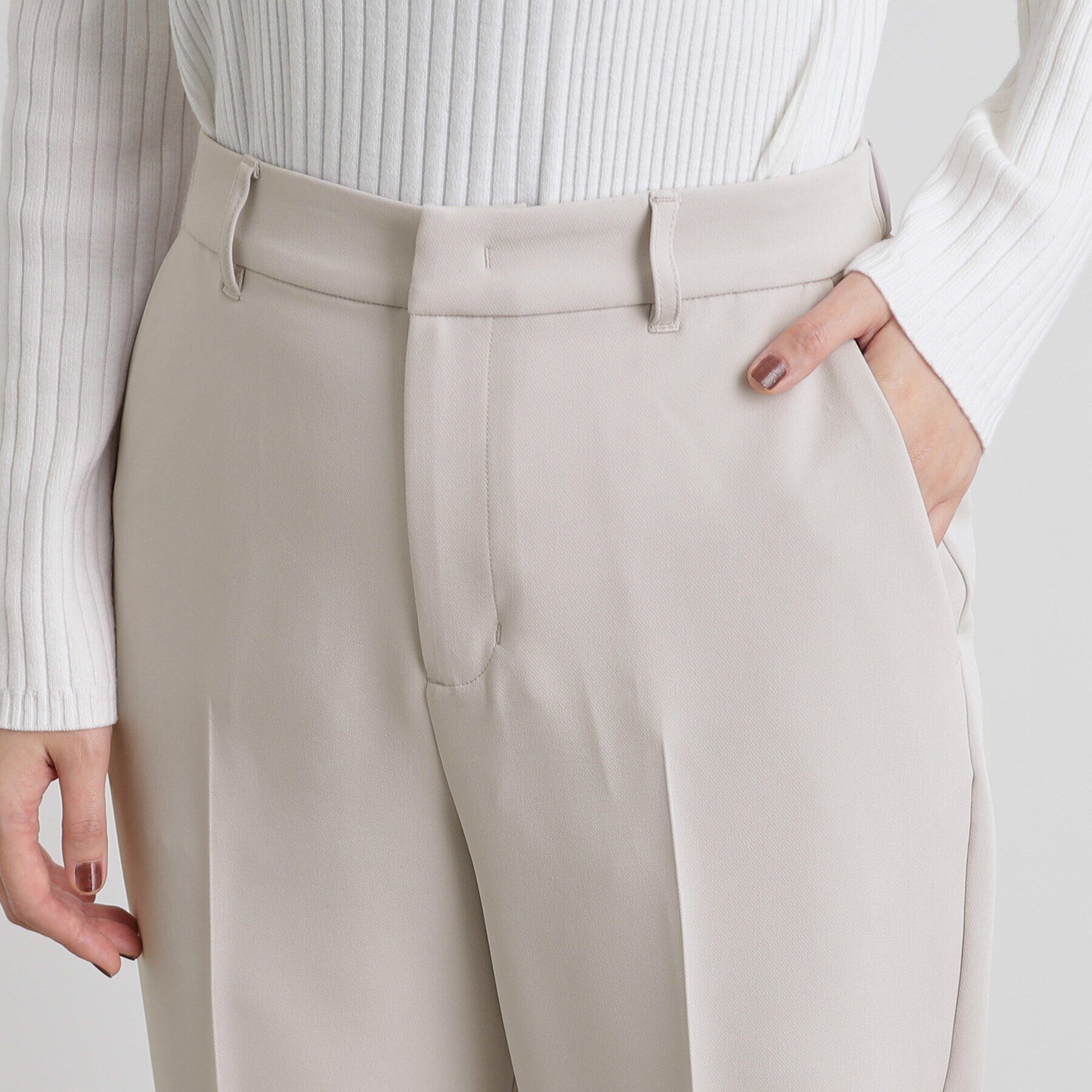 grove「しなやかストレッチ イージーケアテーパードパンツ」|その他|