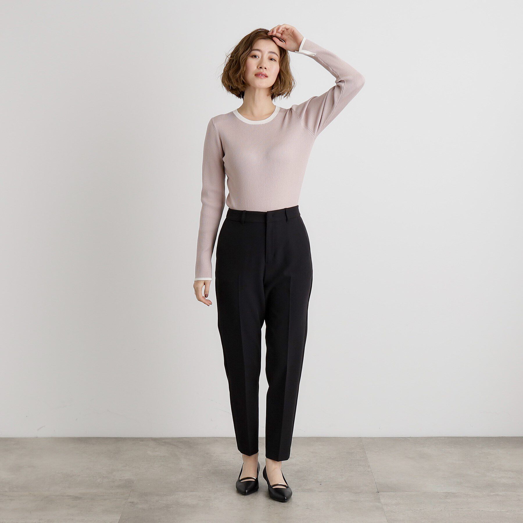 grove「【抗ピル／MW】リブニットプルオーバー」|ニット・セーター|